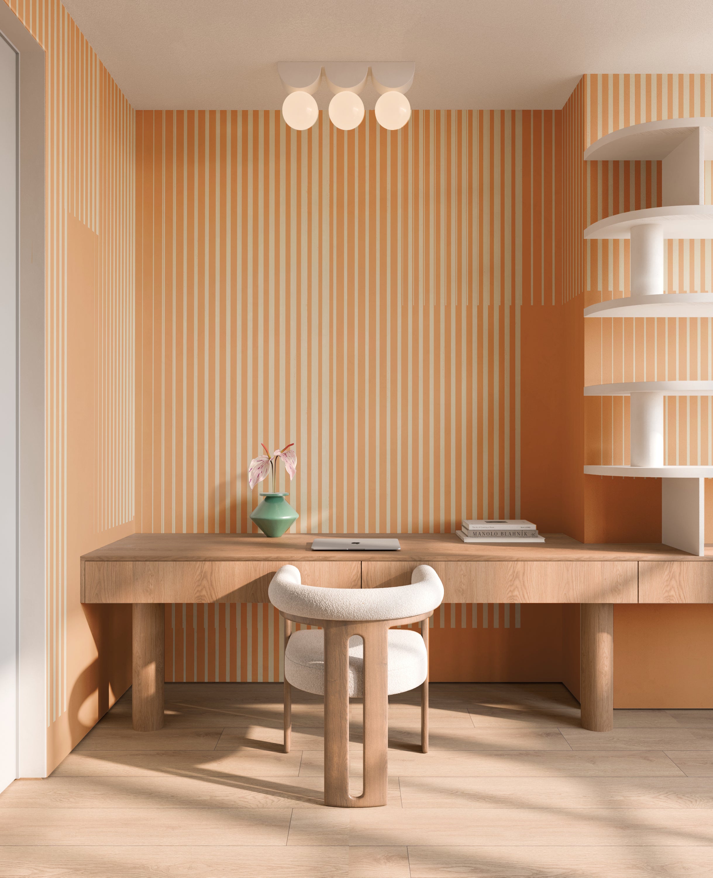 Seismic© Mural Wallpaper in Aperol