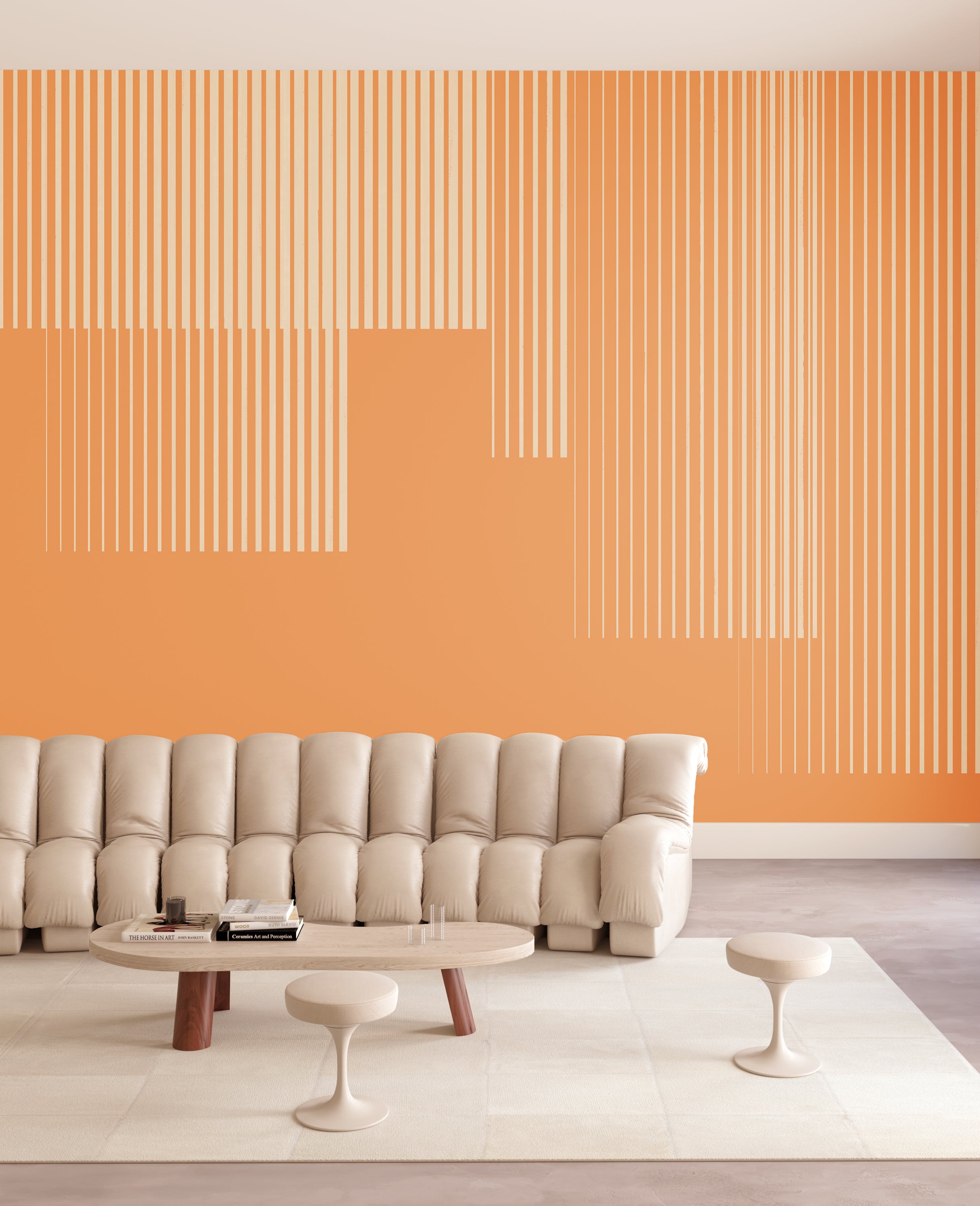 Seismic© Mural Wallpaper in Aperol