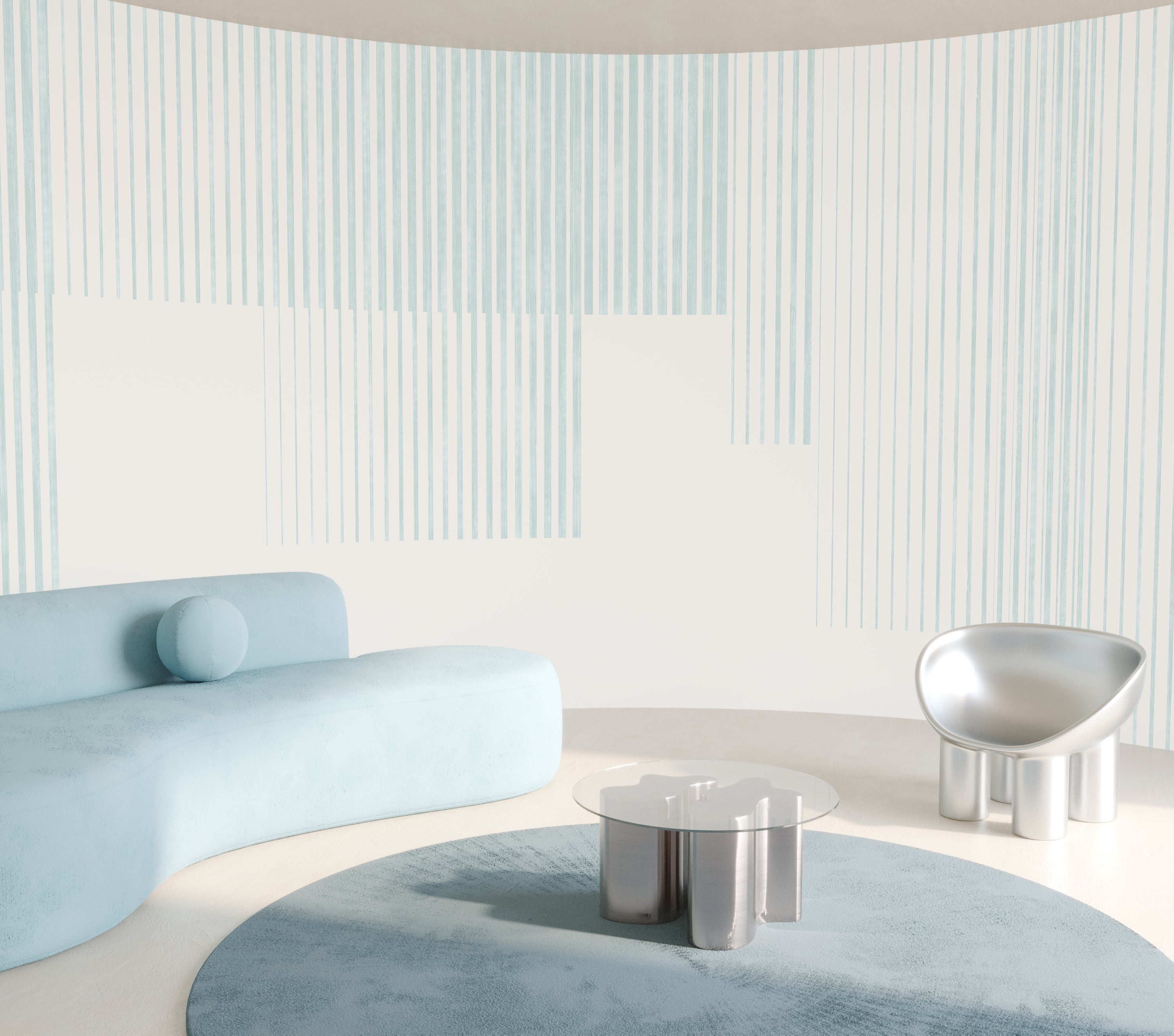 Seismic© Mural Wallpaper in Aqua