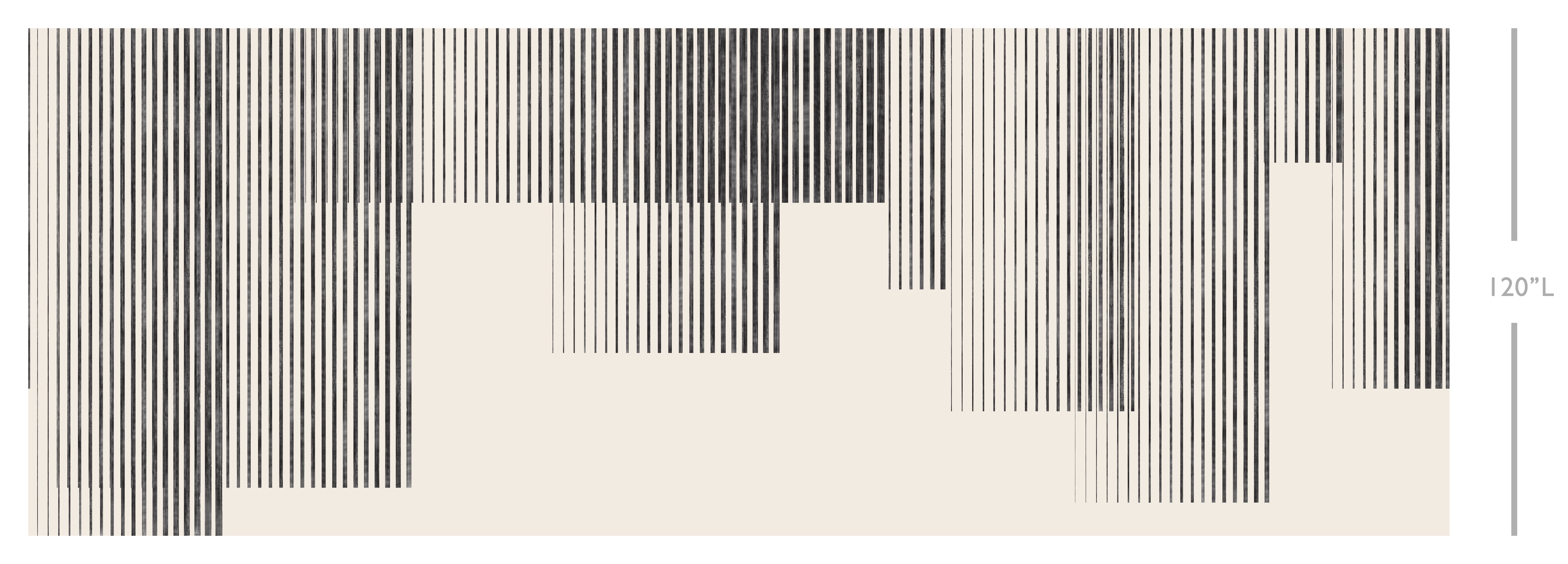 Seismic© Mural Wallpaper in black + creme