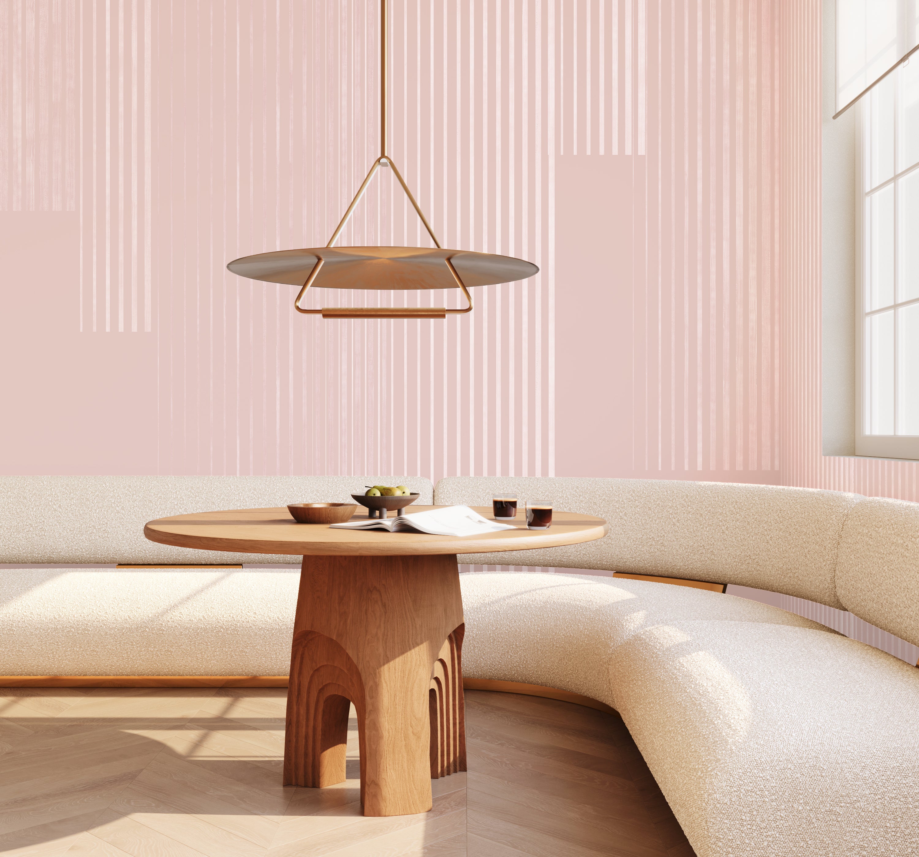 Seismic© Mural Wallpaper in blush