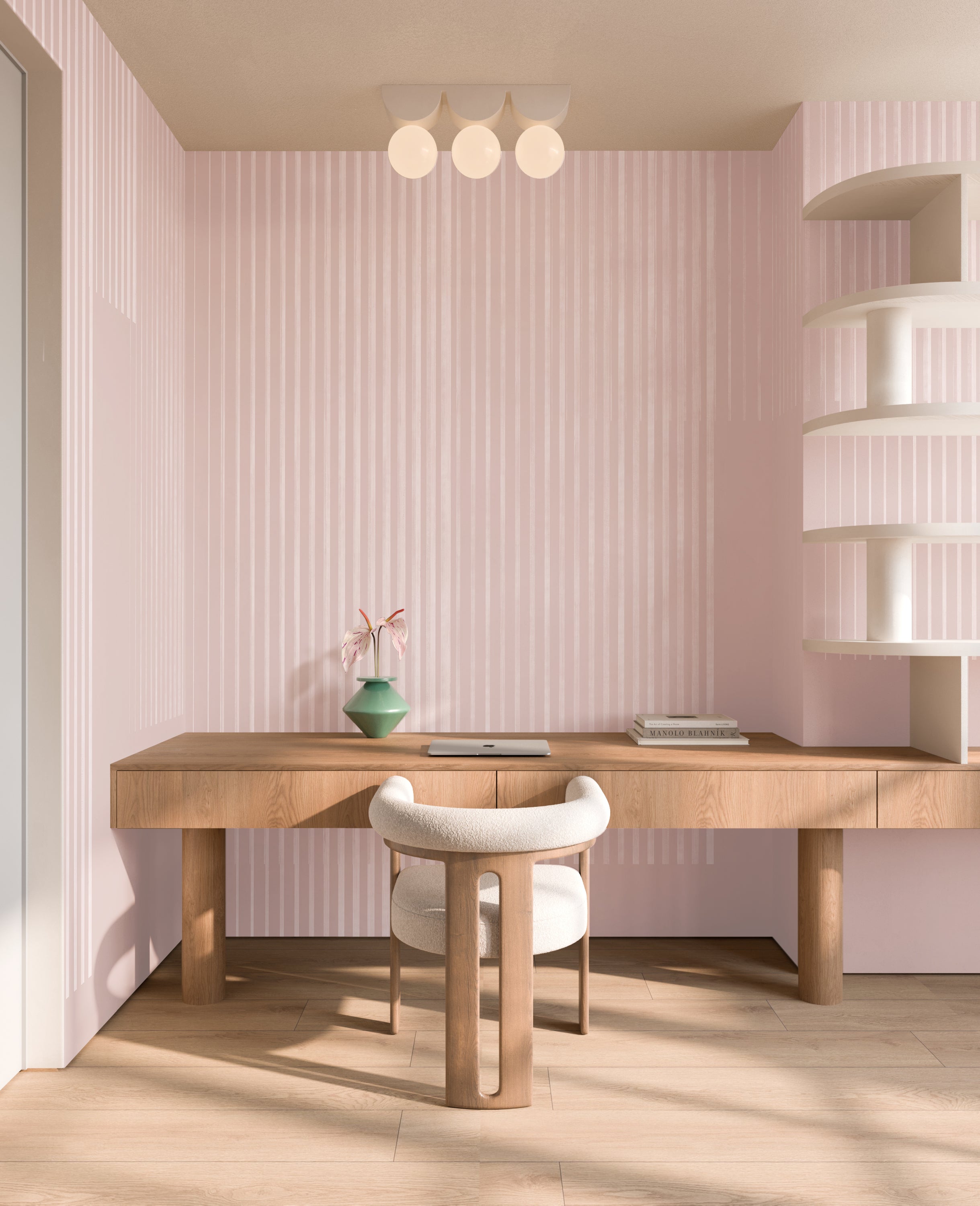 Seismic© Mural Wallpaper in blush
