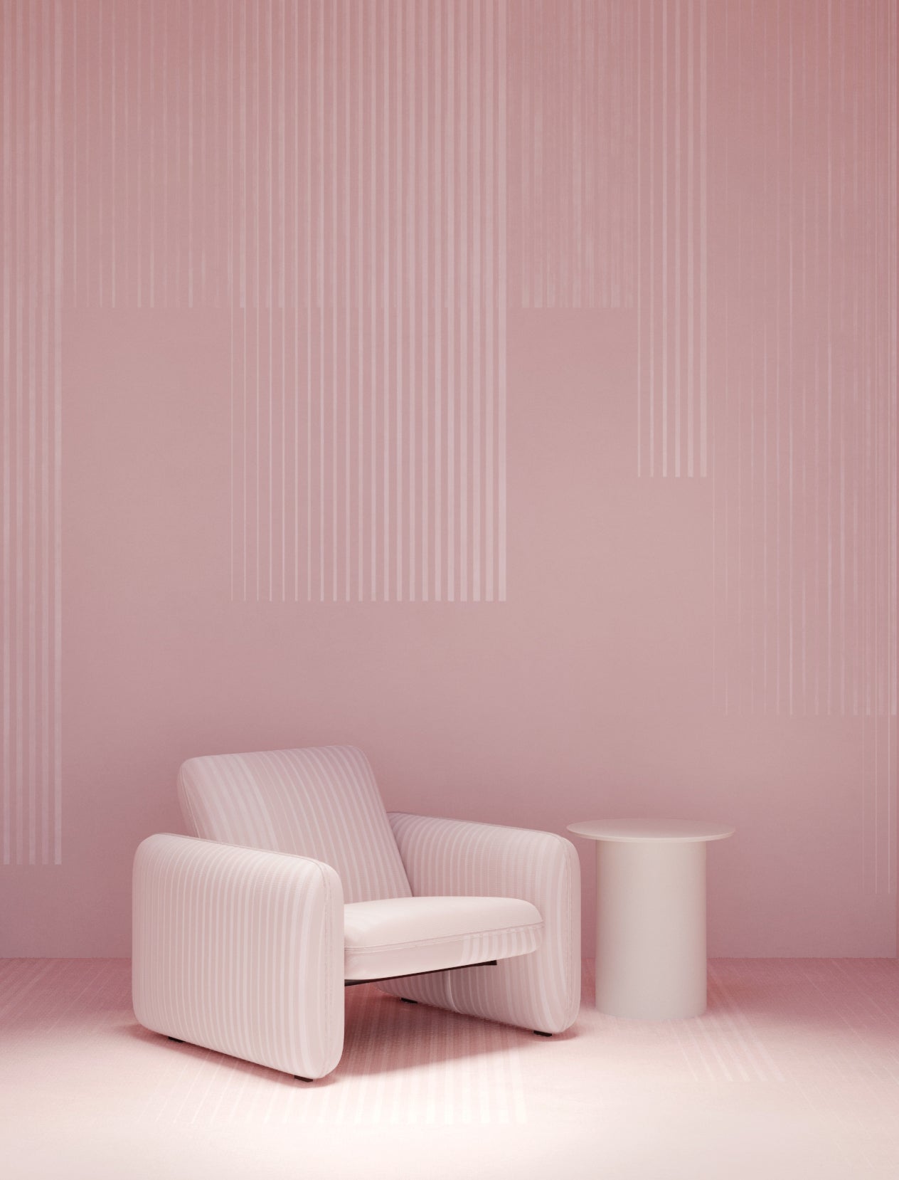 Seismic© Mural Wallpaper in blush