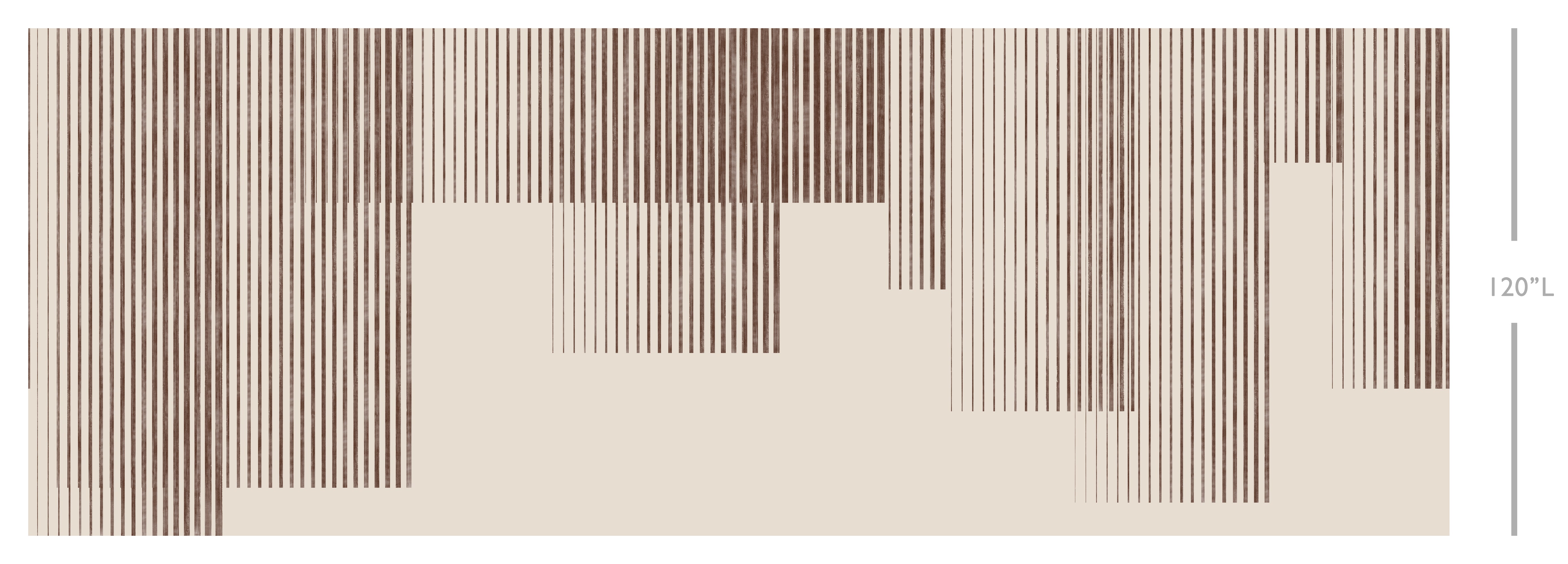 Seismic© Mural Wallpaper in brown + creme