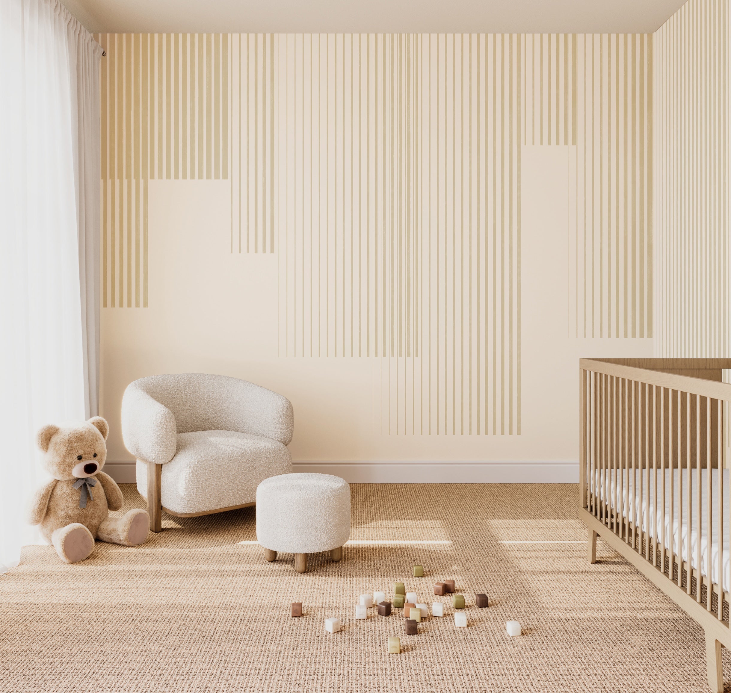 Seismic© Mural Wallpaper in Butter