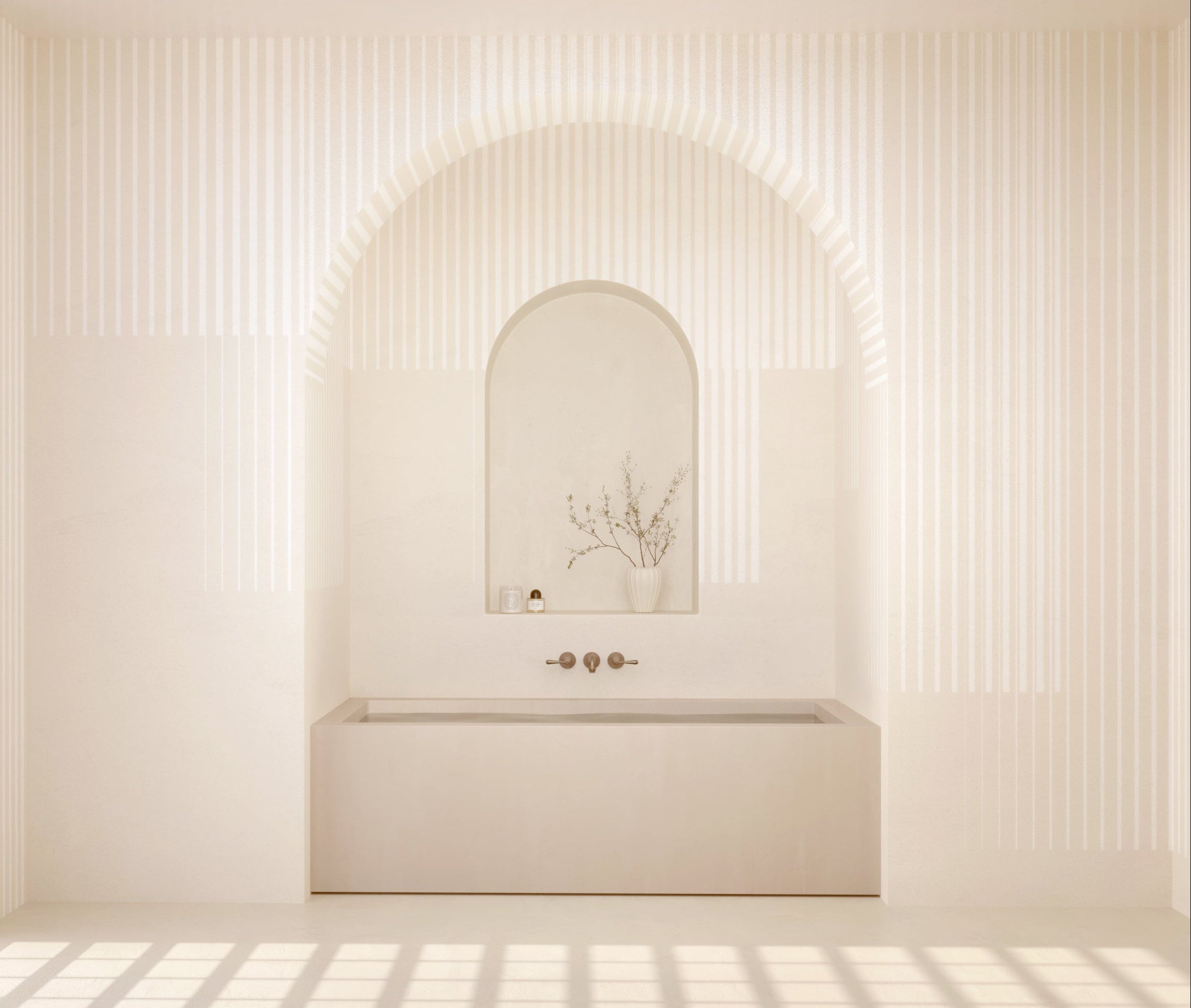 Seismic© Mural Wallpaper in creme