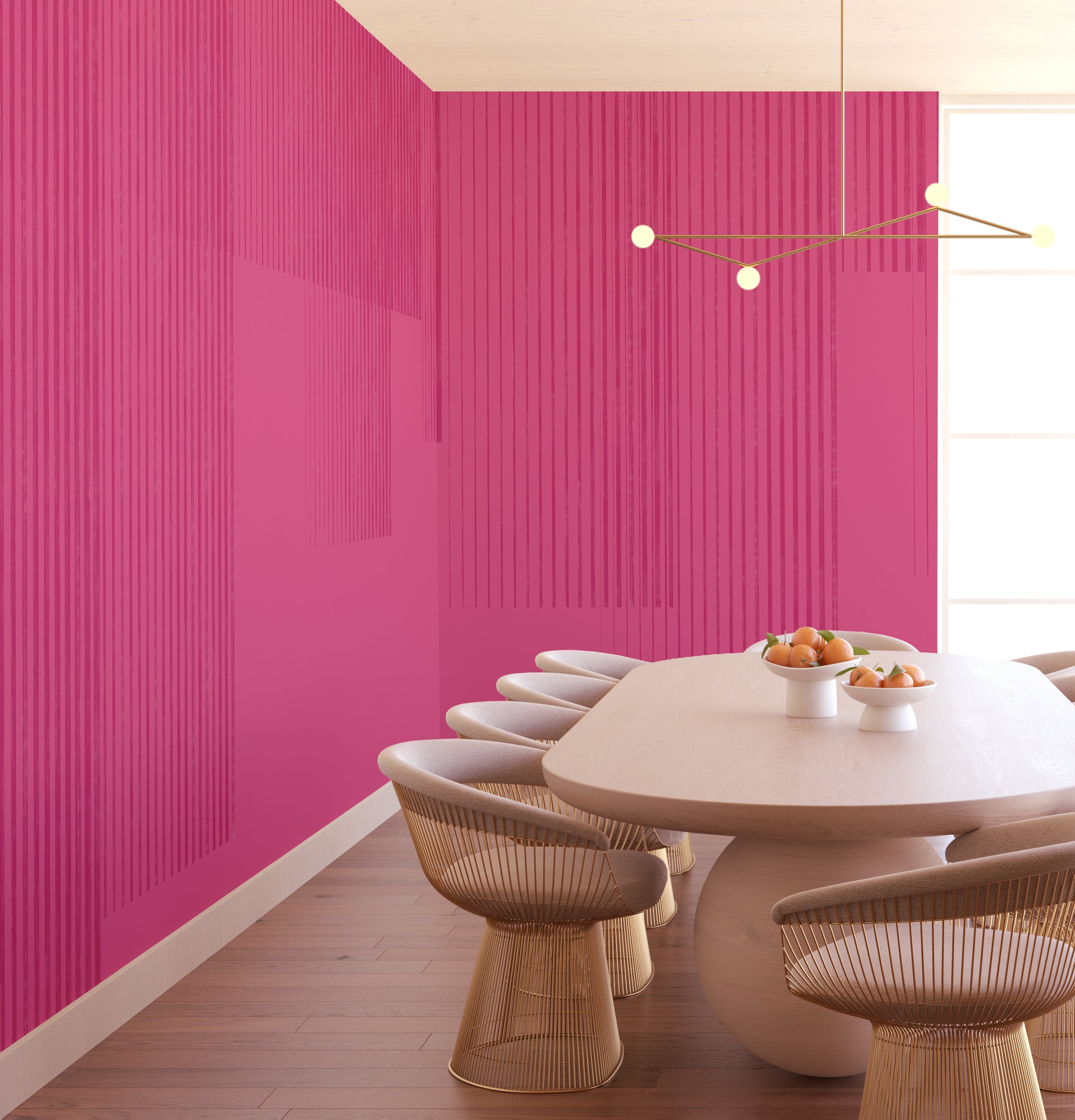 Seismic© Mural Wallpaper in Hot Pink