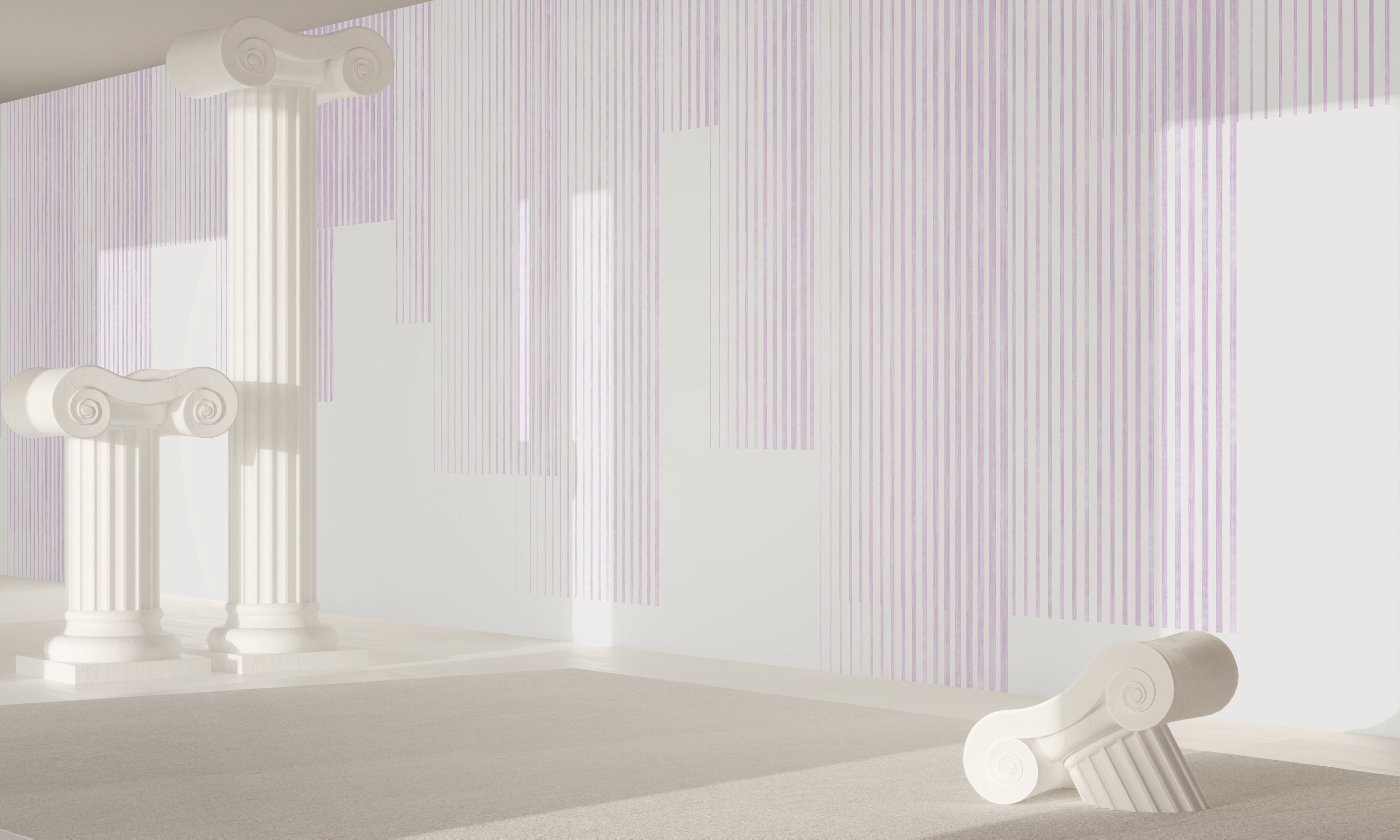 Seismic© Mural Wallpaper in lavender