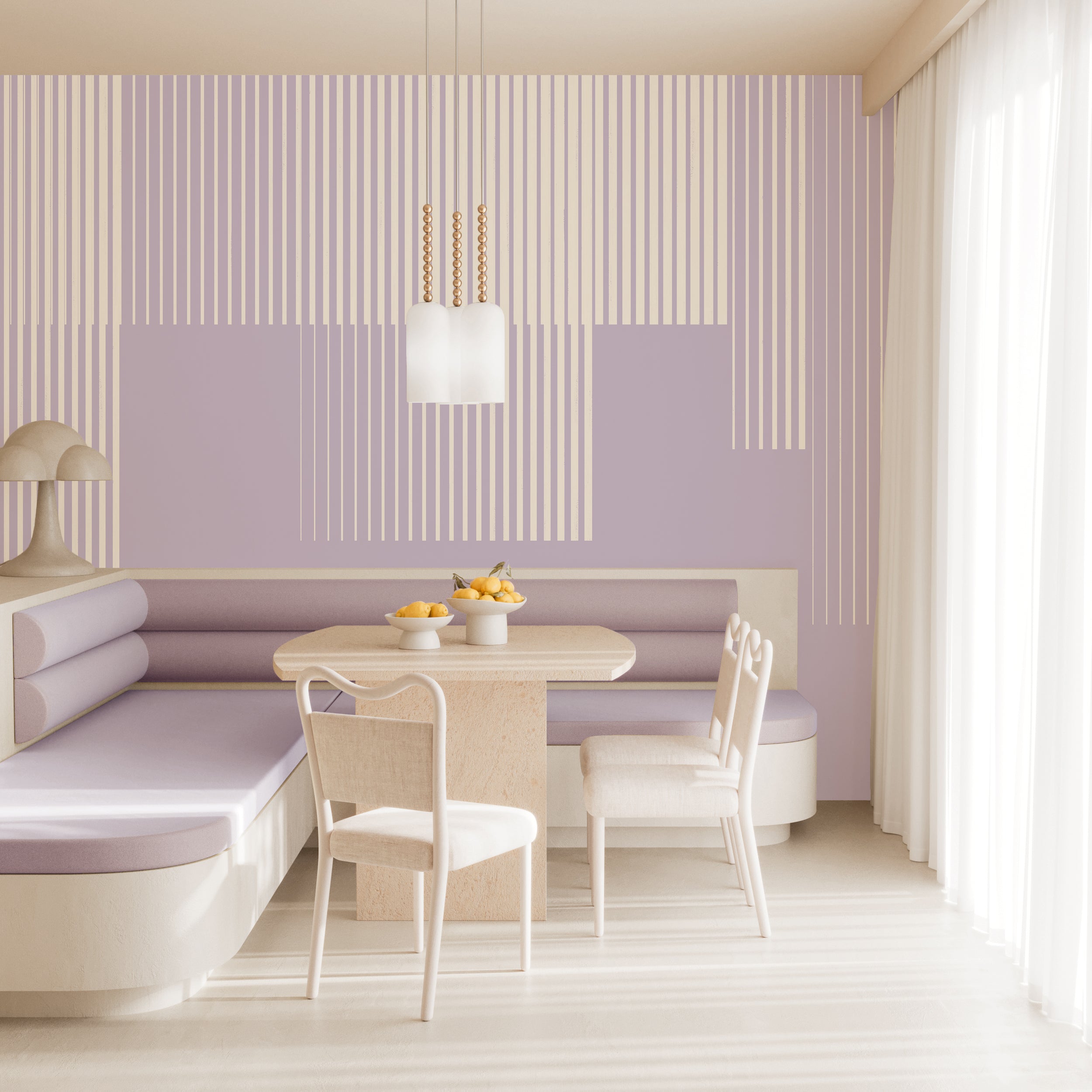 Seismic© Mural Wallpaper in Lilac