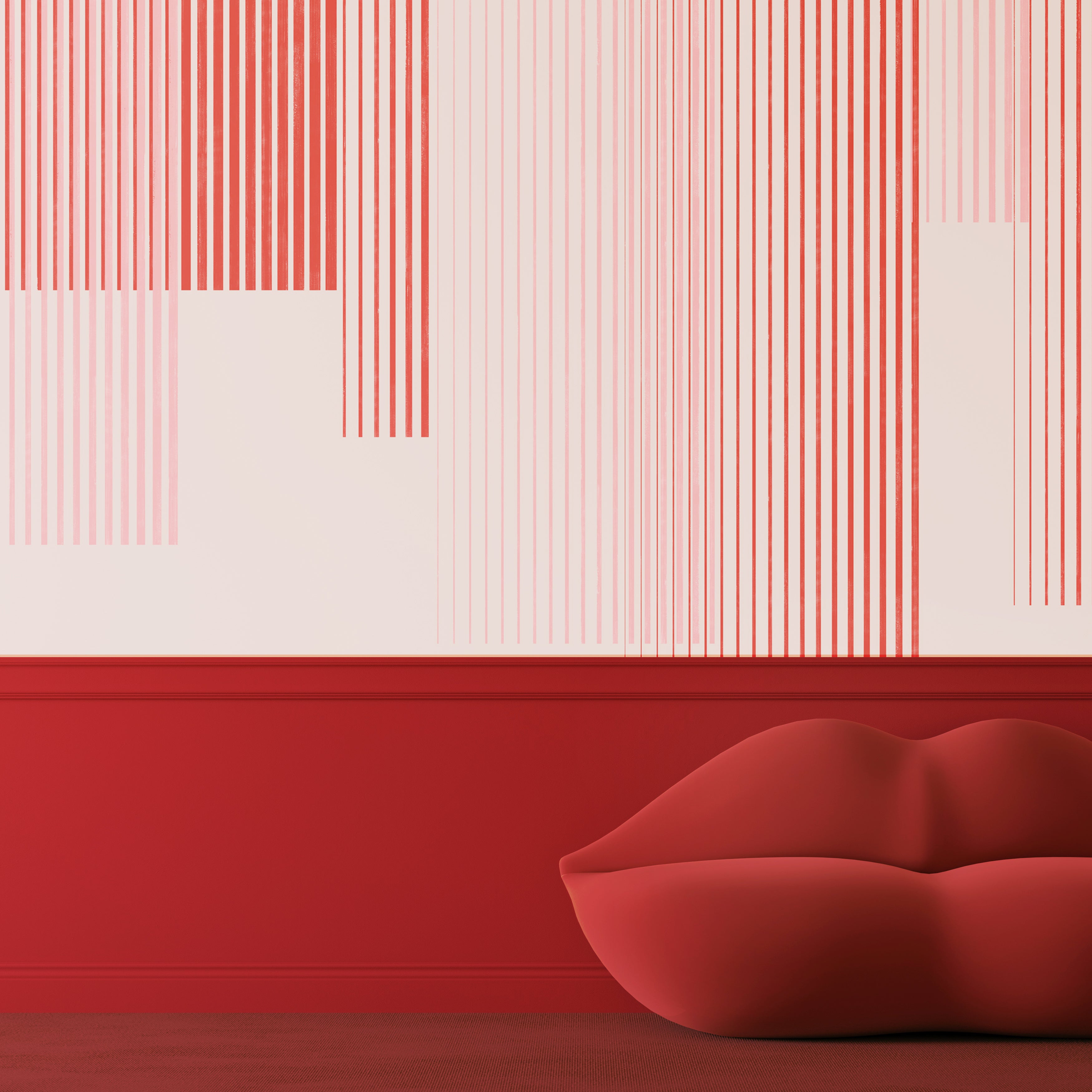 Seismic© Mural Wallpaper in Lovebird