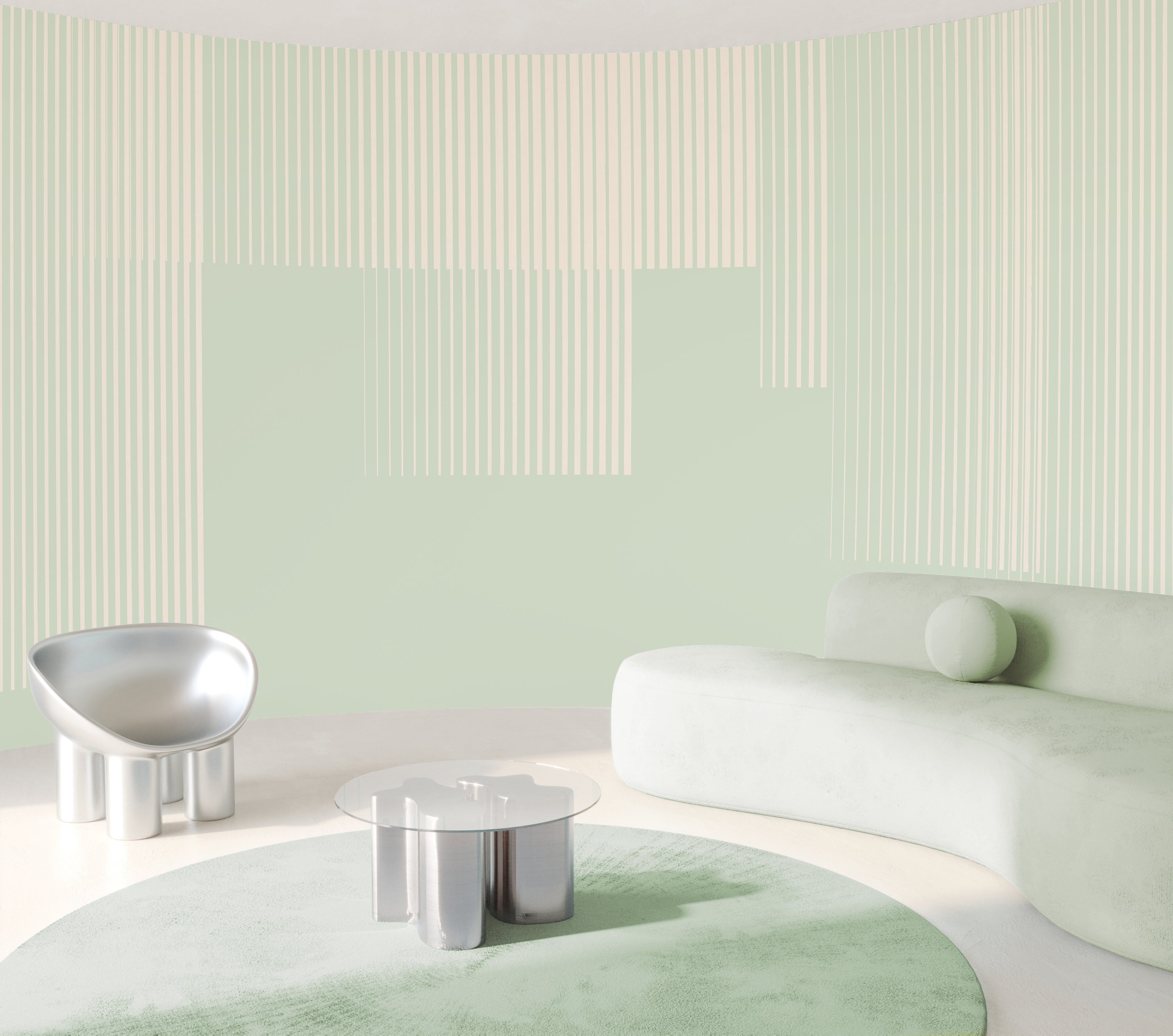 Seismic© Mural Wallpaper in Mint