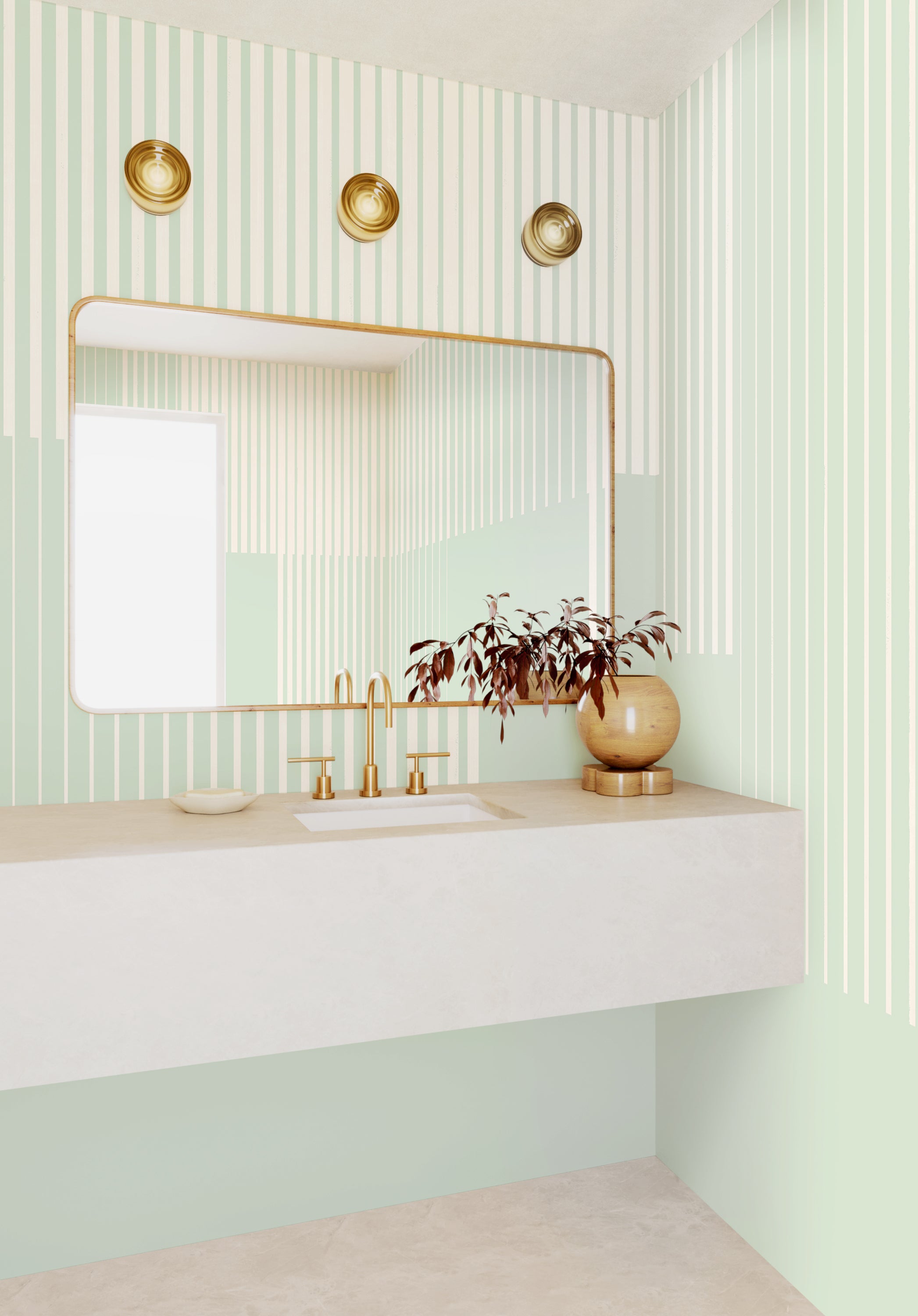 Seismic© Mural Wallpaper in Mint