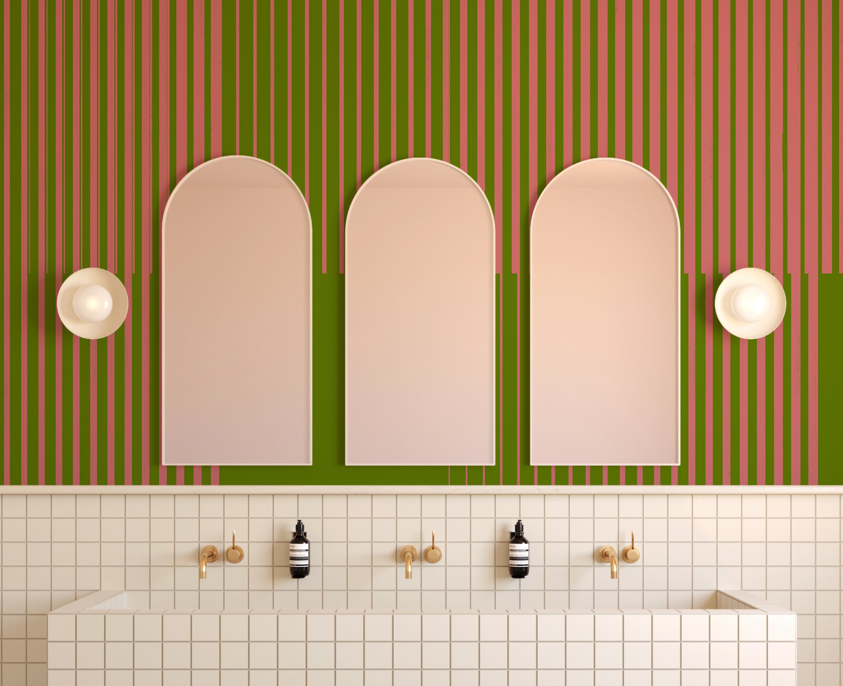 Seismic© Mural Wallpaper in Palm Royale