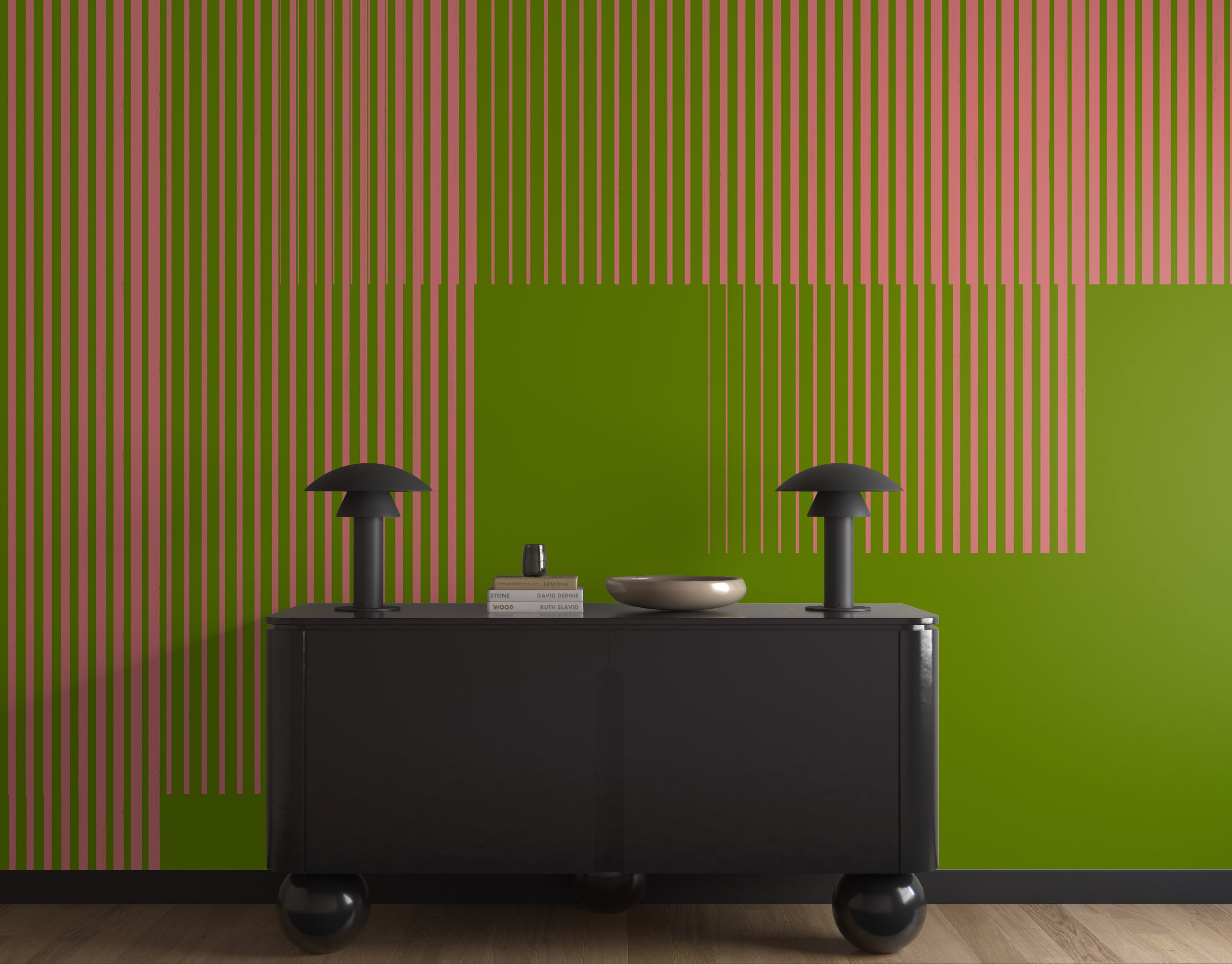 Seismic© Mural Wallpaper in Palm Royale