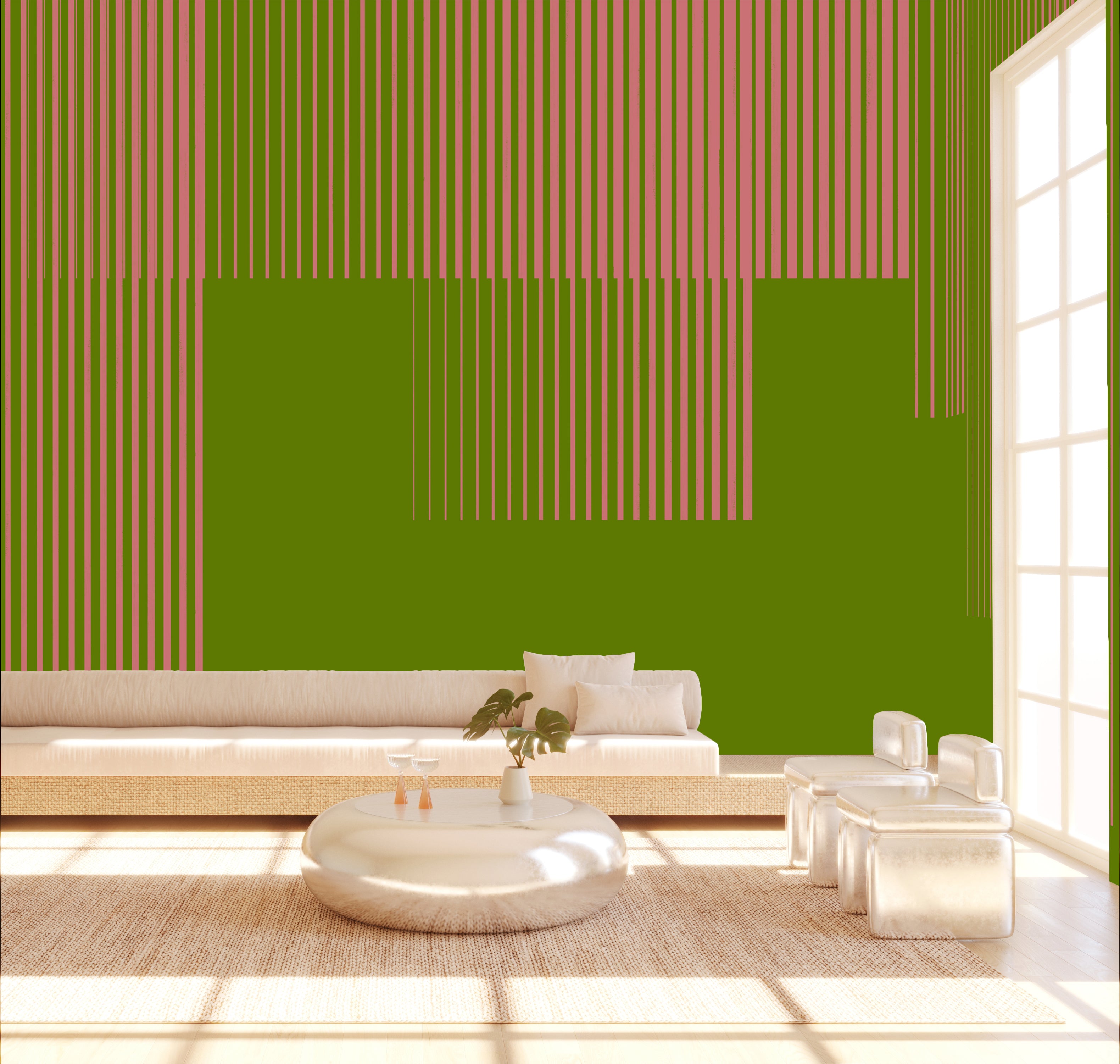 Seismic© Mural Wallpaper in Palm Royale