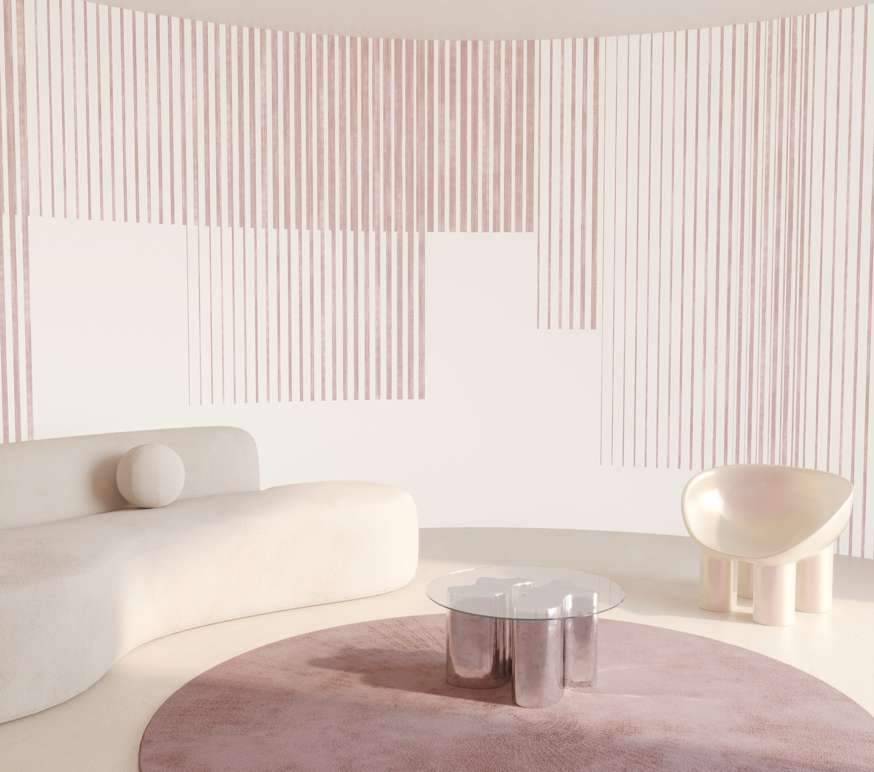 Seismic© Mural Wallpaper in Petal