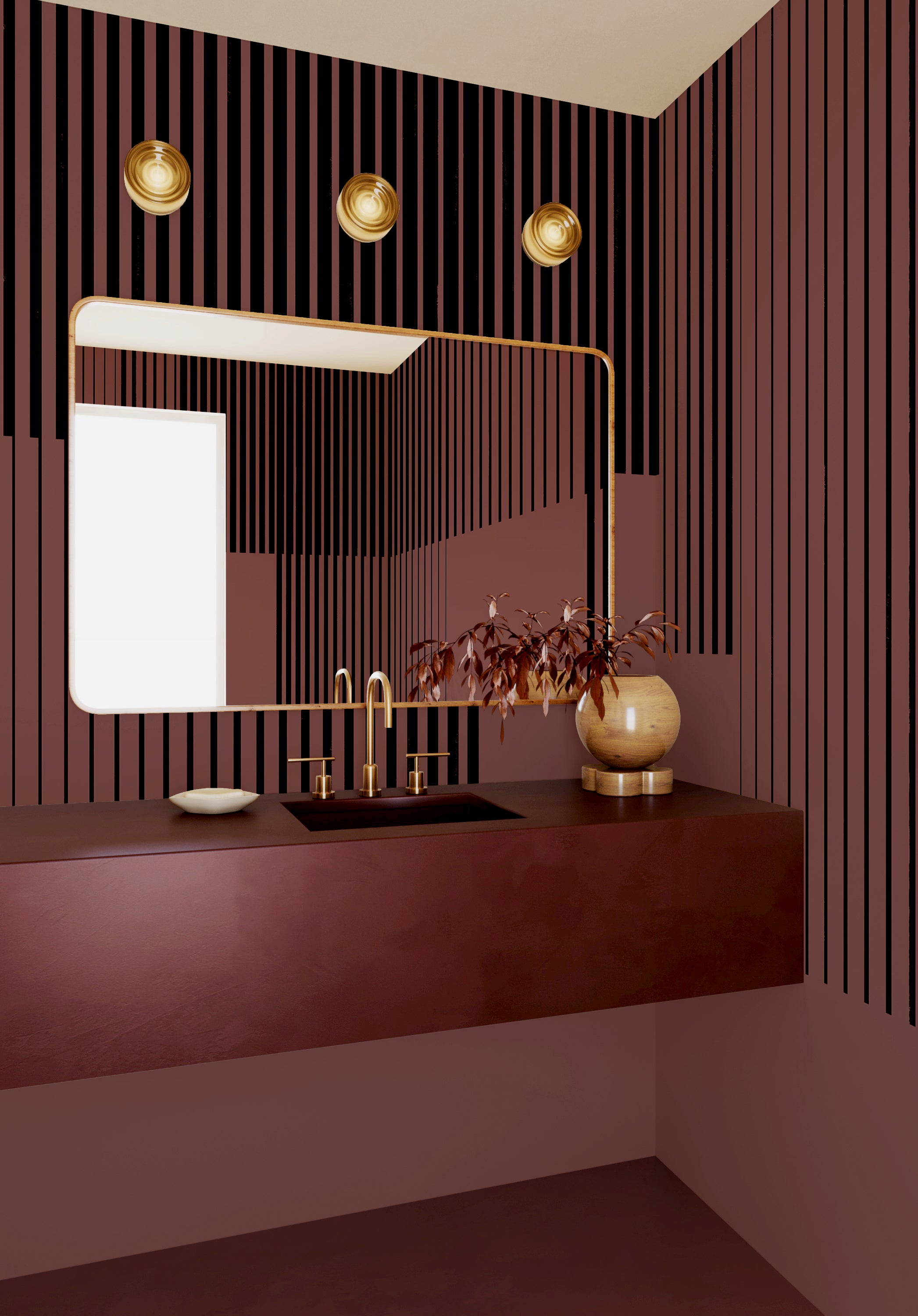 Seismic© Mural Wallpaper in Salmon