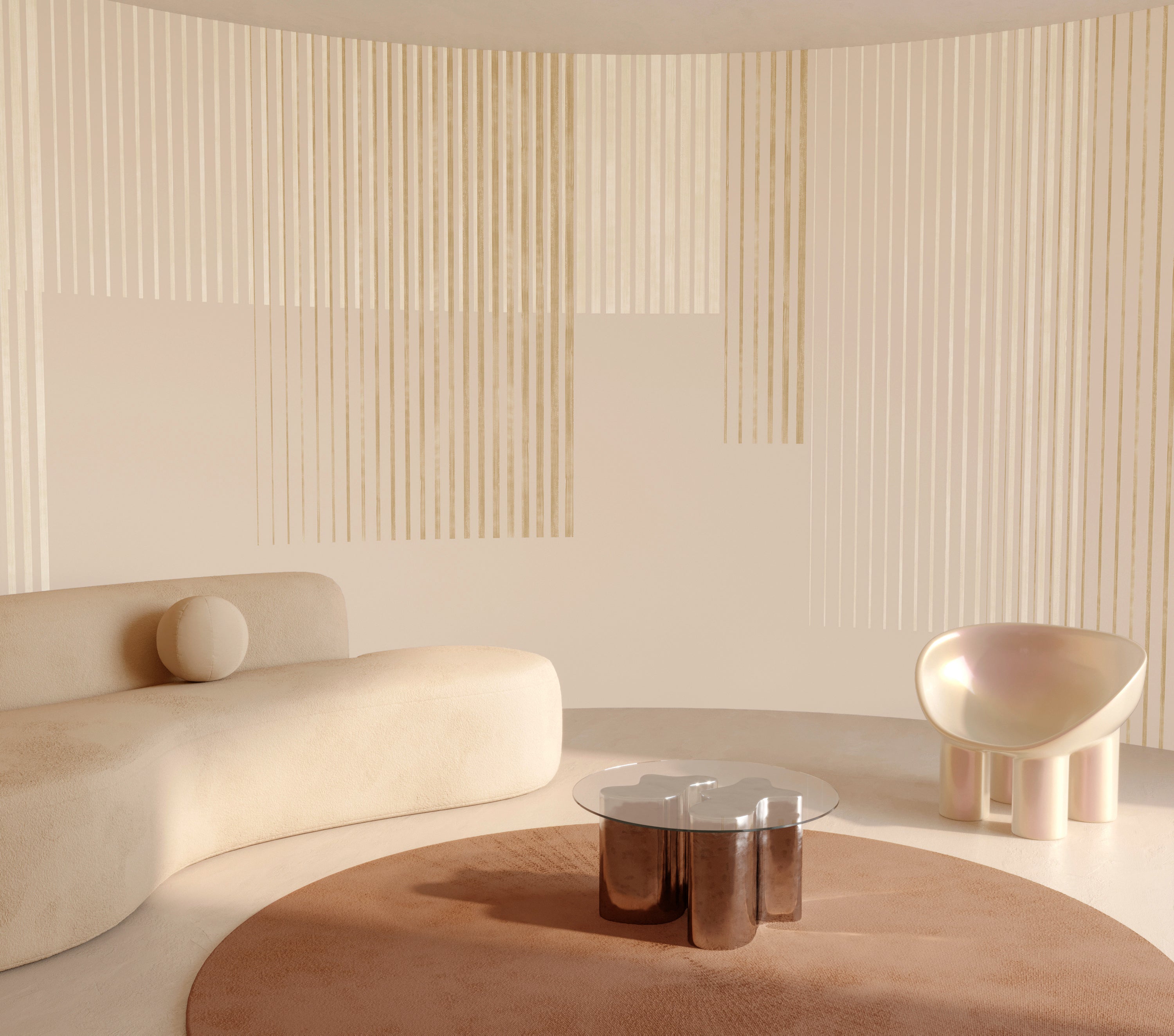 Seismic© Mural Wallpaper in Sand