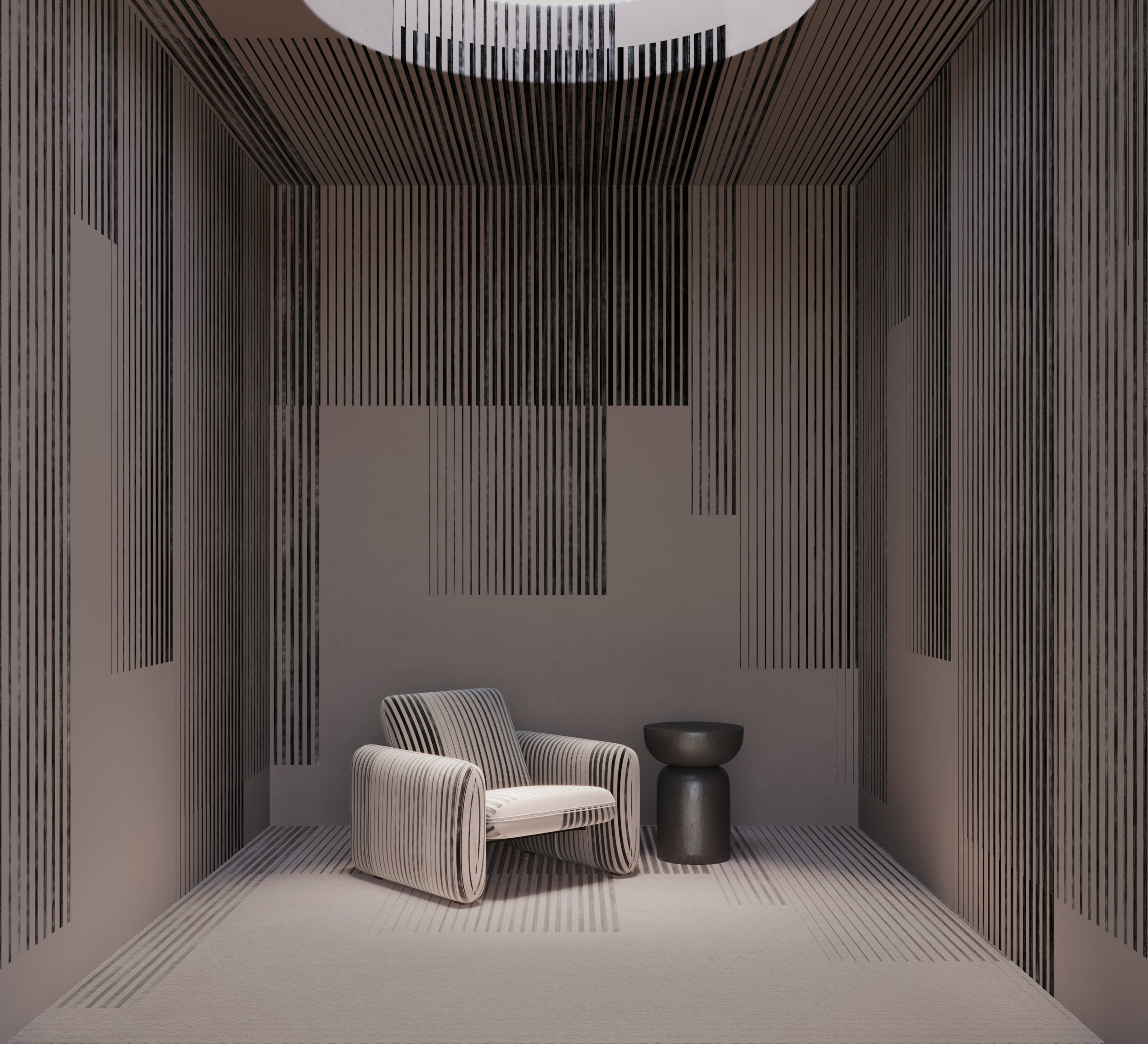 Seismic© Mural Wallpaper in Tobacco