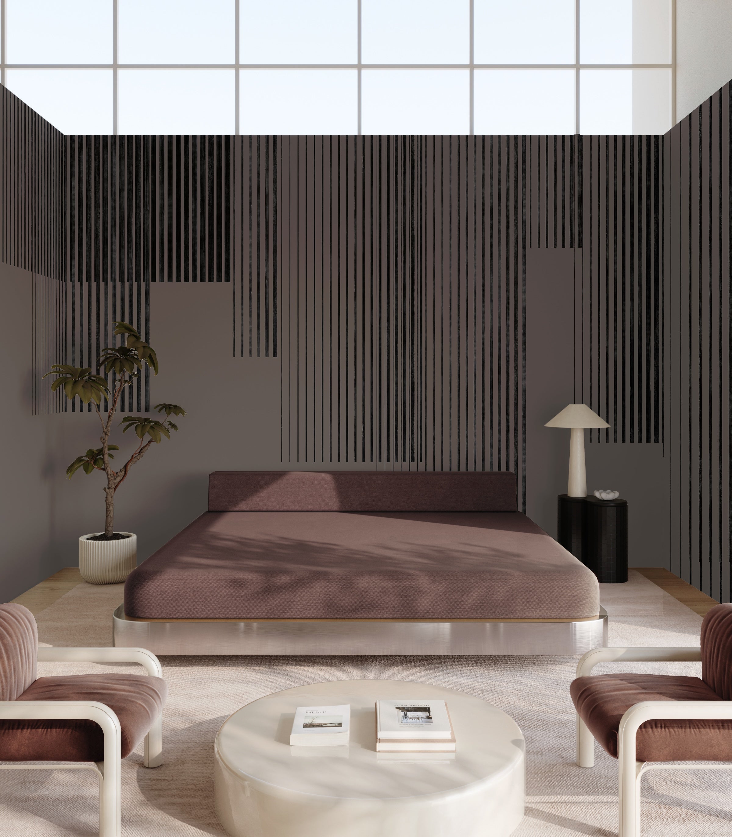 Seismic© Mural Wallpaper in Tobacco