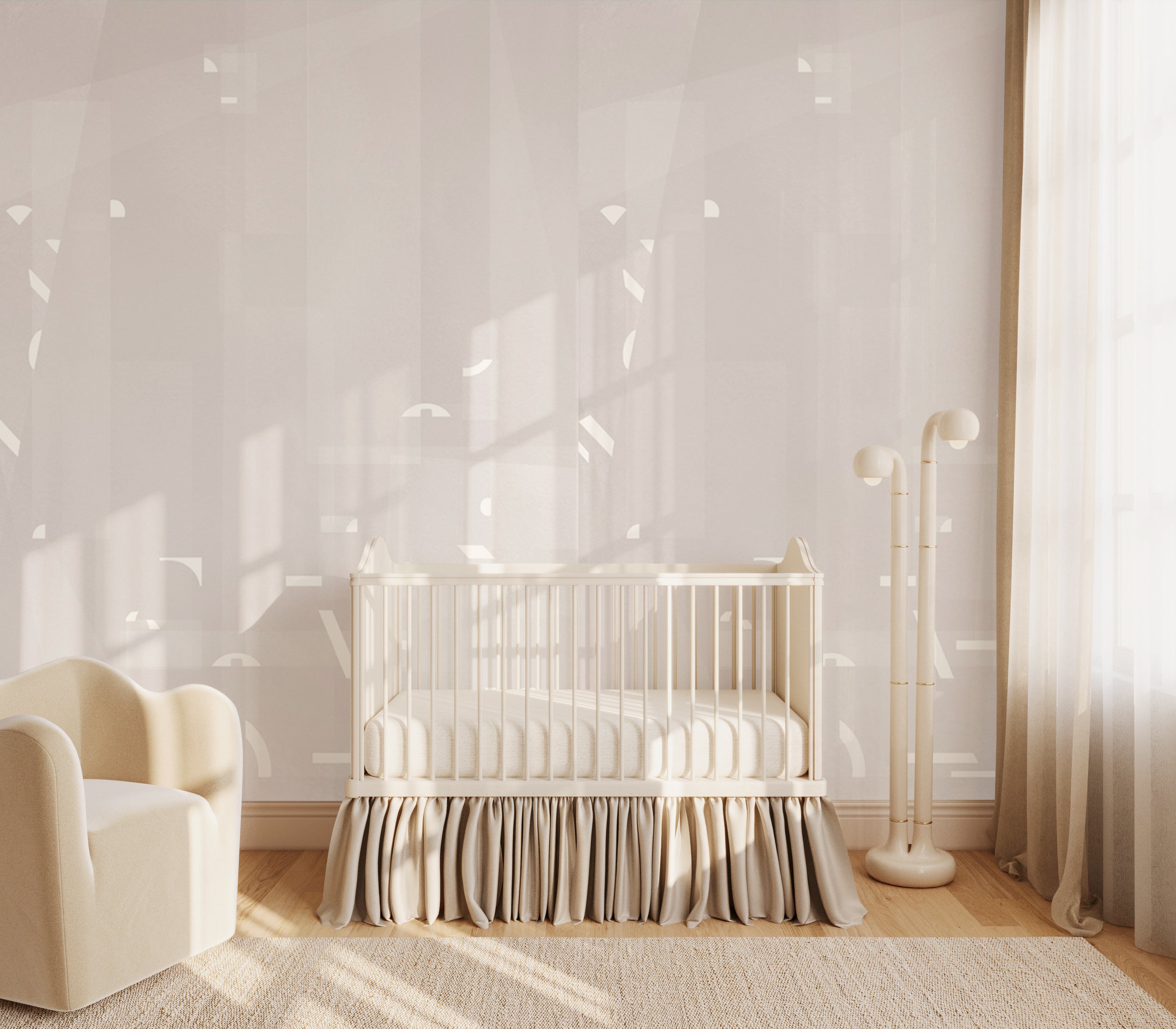 Shape Shifter© Mural Wallpaper in Coconut