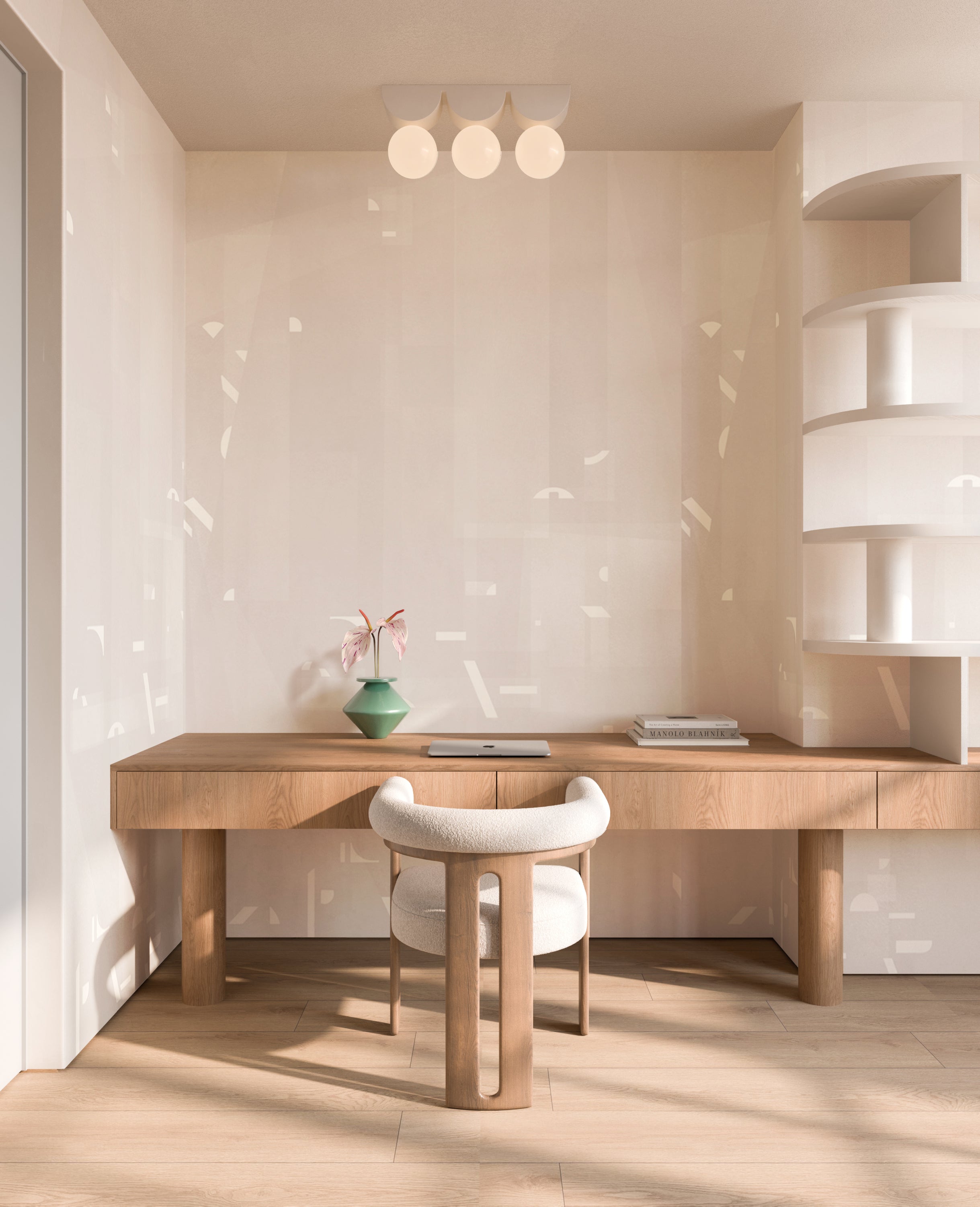 Shape Shifter© Mural Wallpaper in Coconut