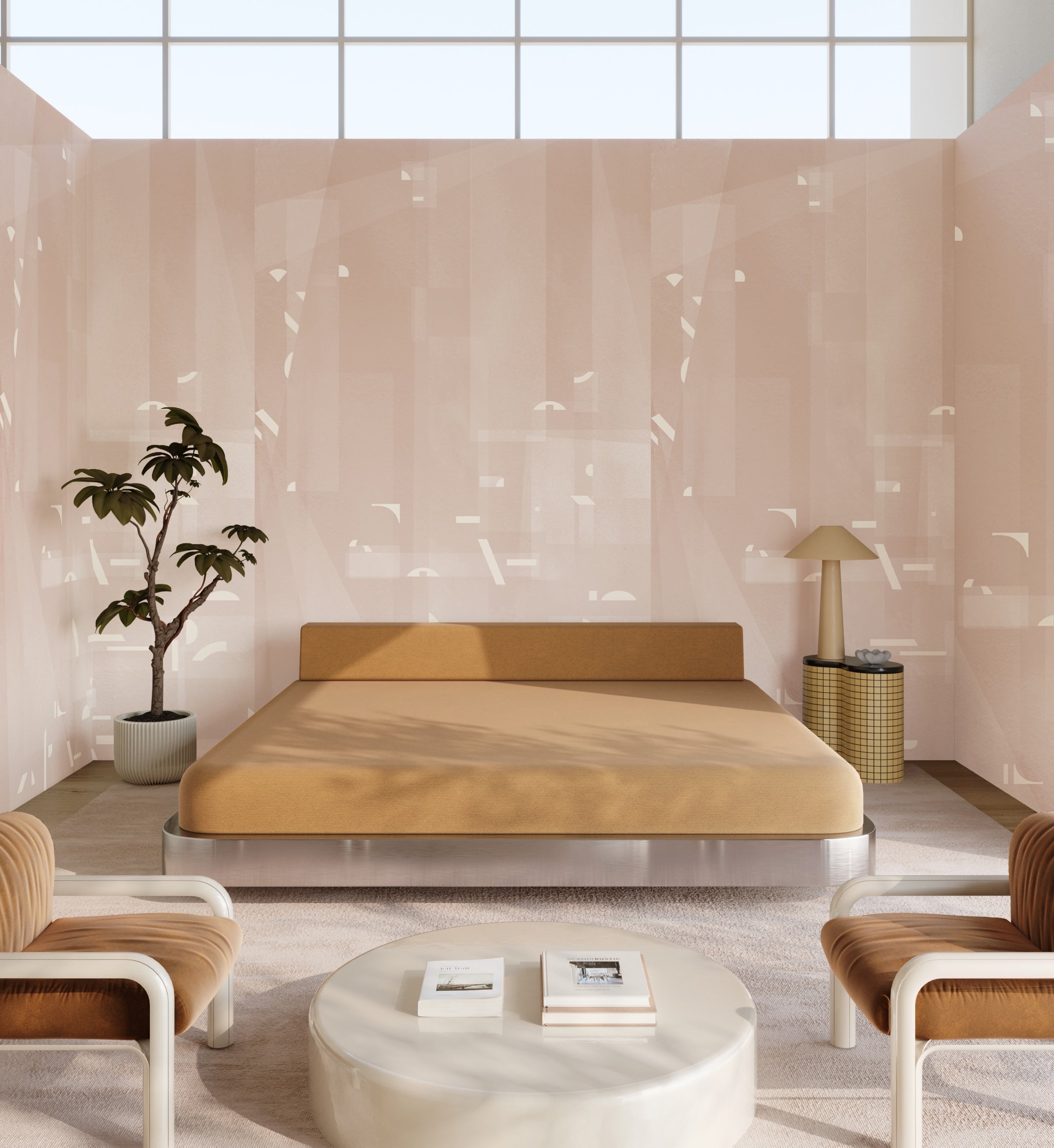 Shape Shifter© Mural Wallpaper in Guava