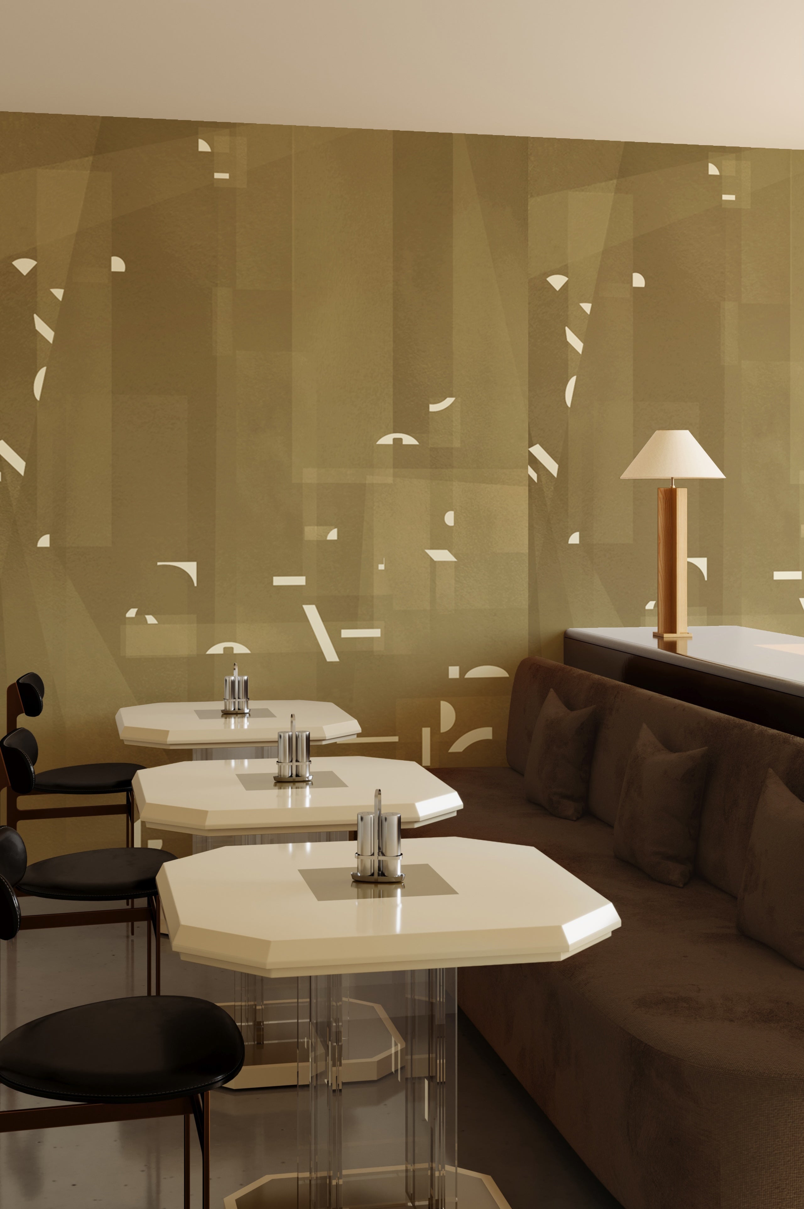 Shape Shifter© Mural Wallpaper in Lagoon
