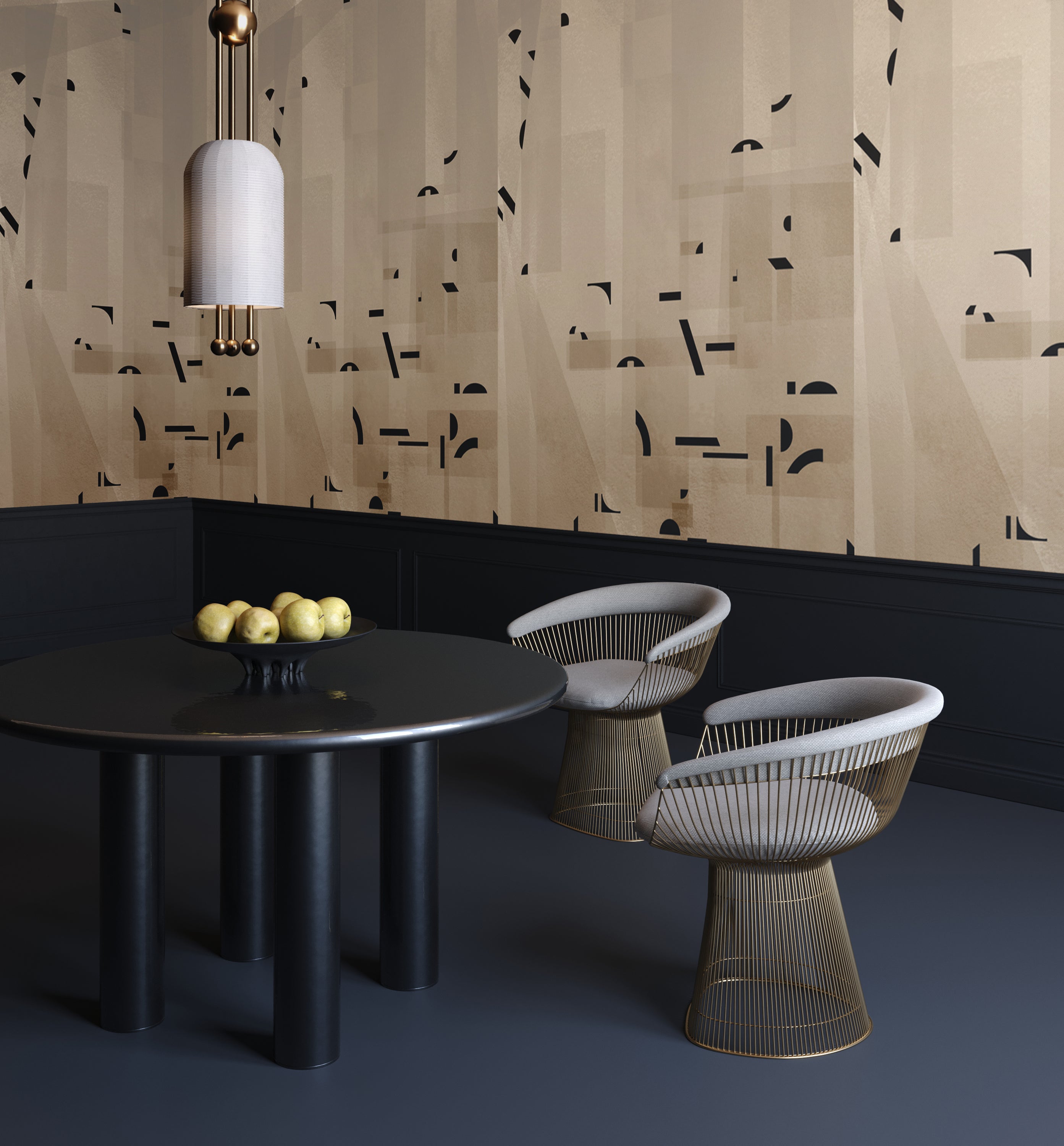 Shape Shifter© Mural Wallpaper in Macadamia