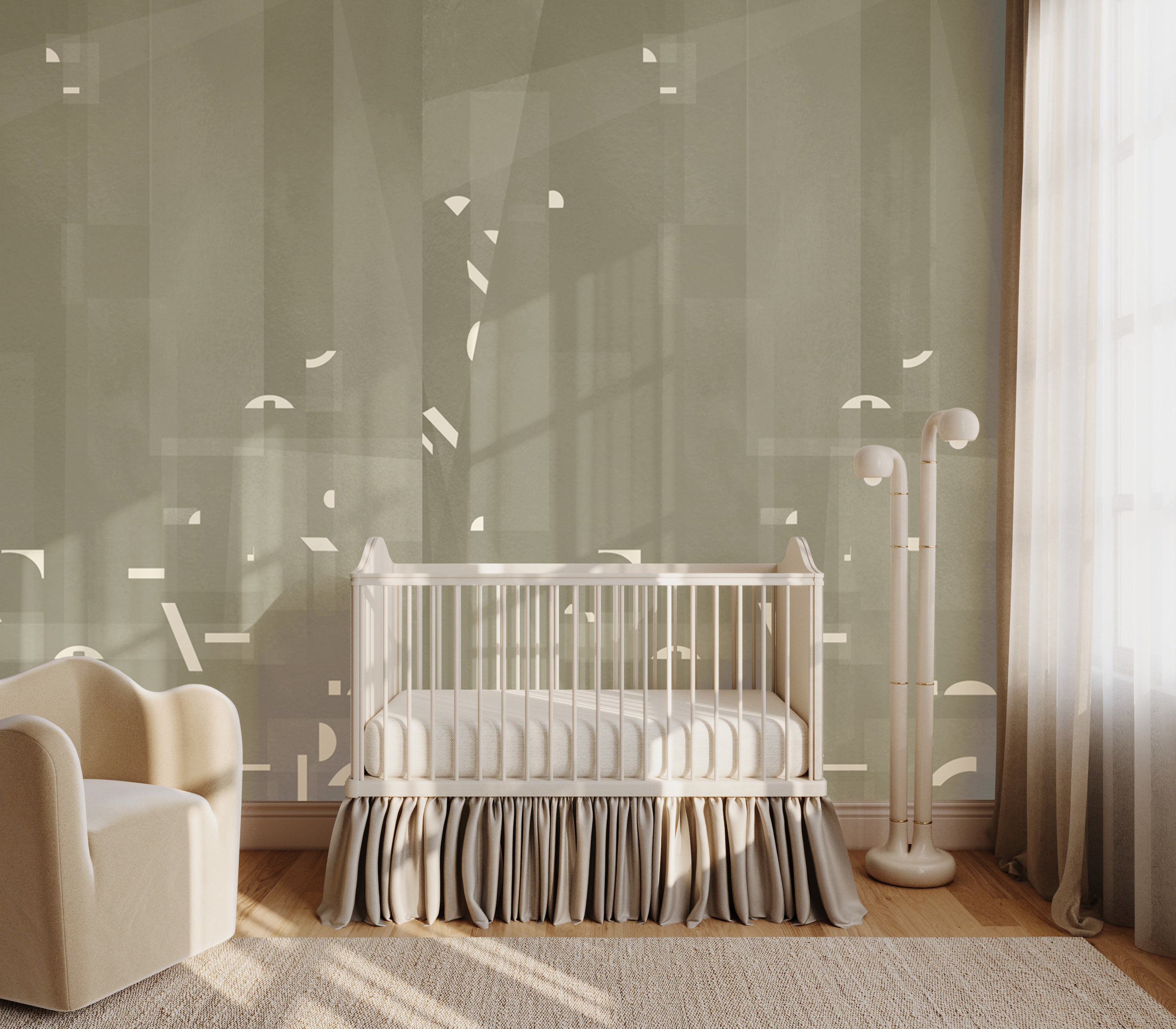 Shape Shifter© Mural Wallpaper in Sage