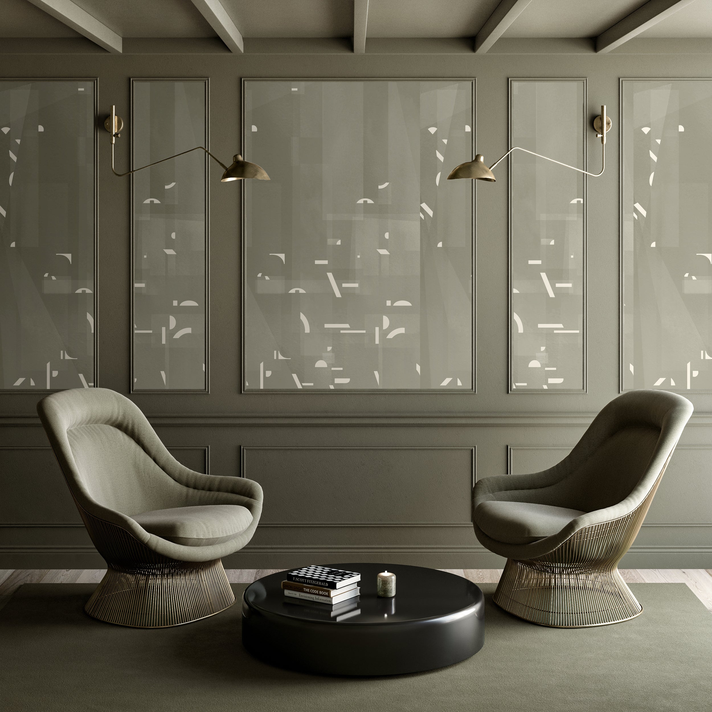 Shape Shifter© Mural Wallpaper in Sage