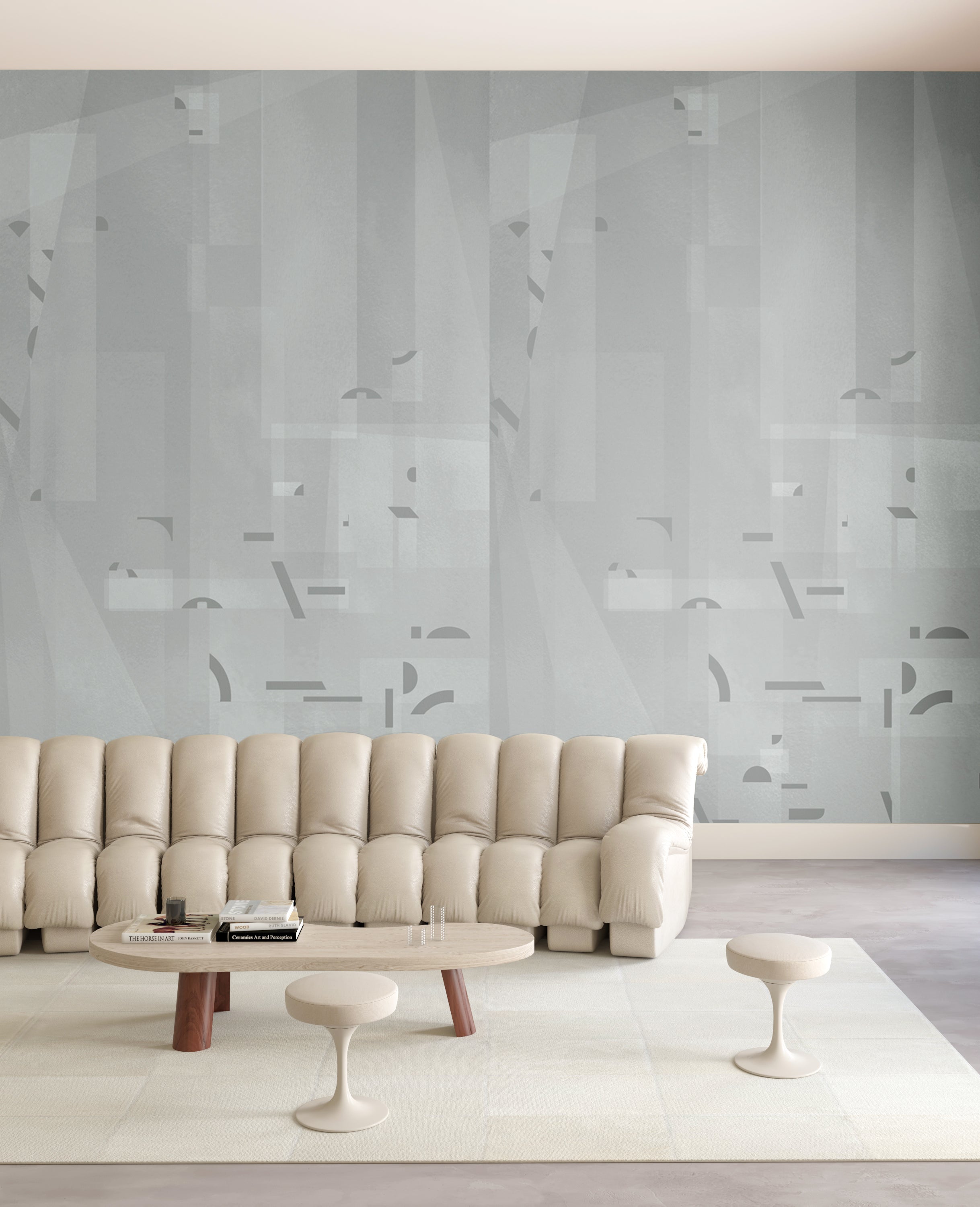 Shape Shifter© Mural Wallpaper in Slate Blue