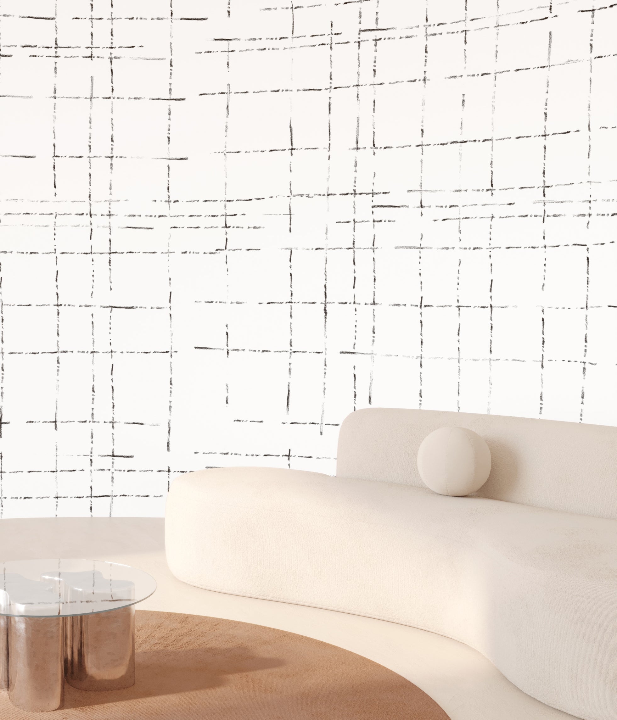 Stitch© Mural Wallpaper in black + white