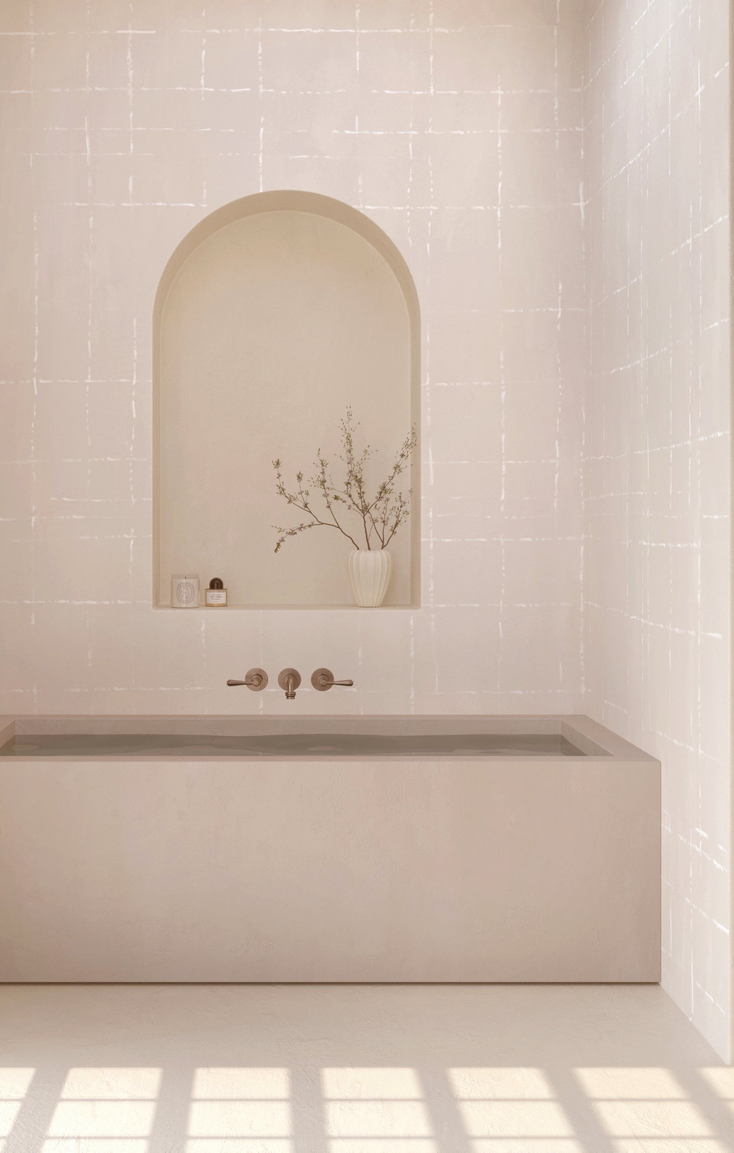 Stitch© Mural Wallpaper in chalk