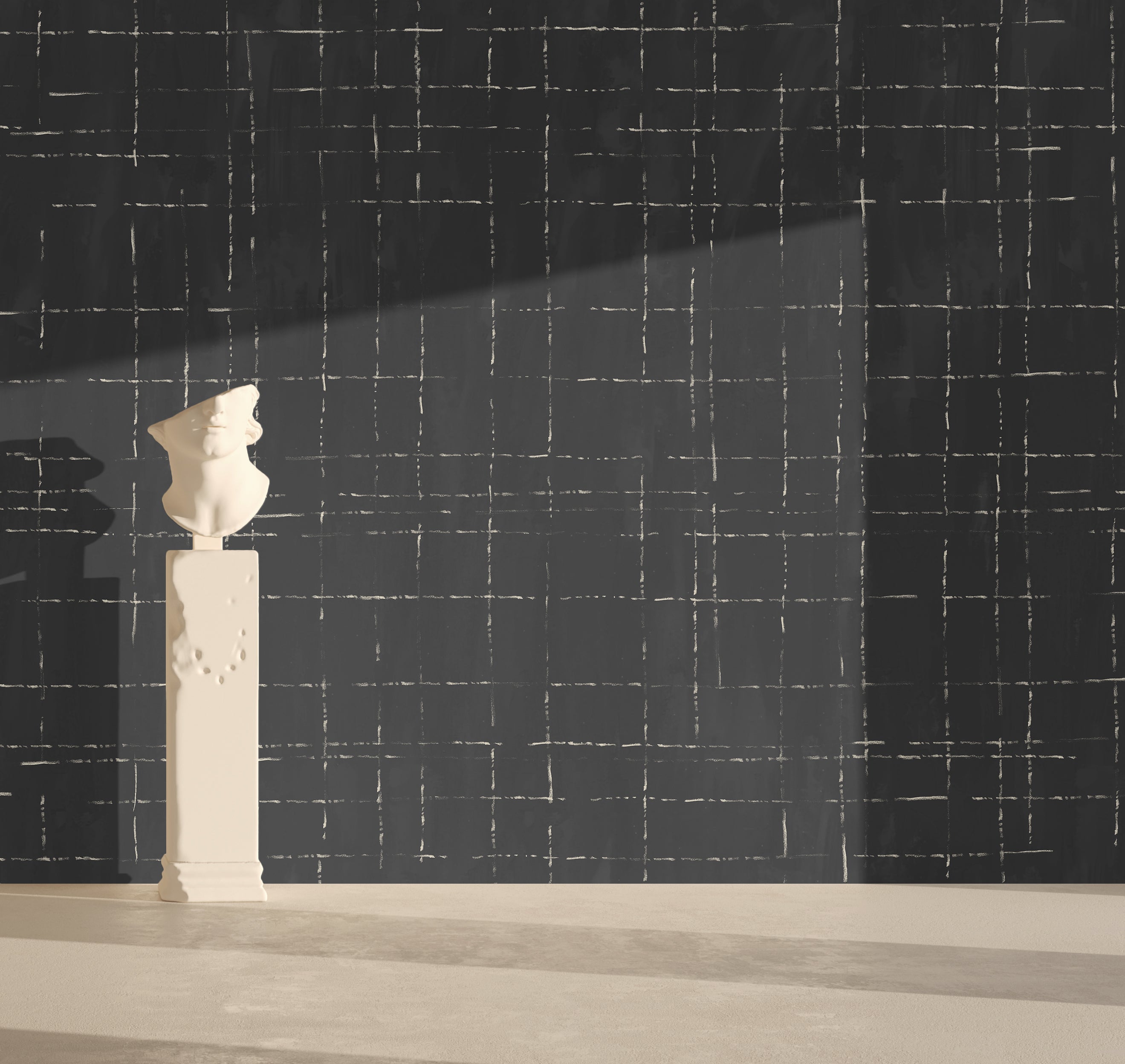 Stitch© Mural Wallpaper in charcoal