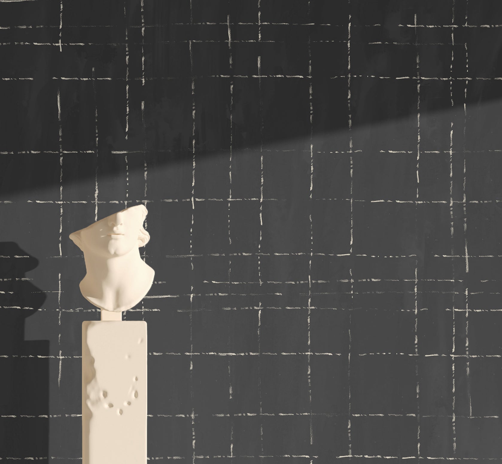 Stitch© Mural Wallpaper in charcoal