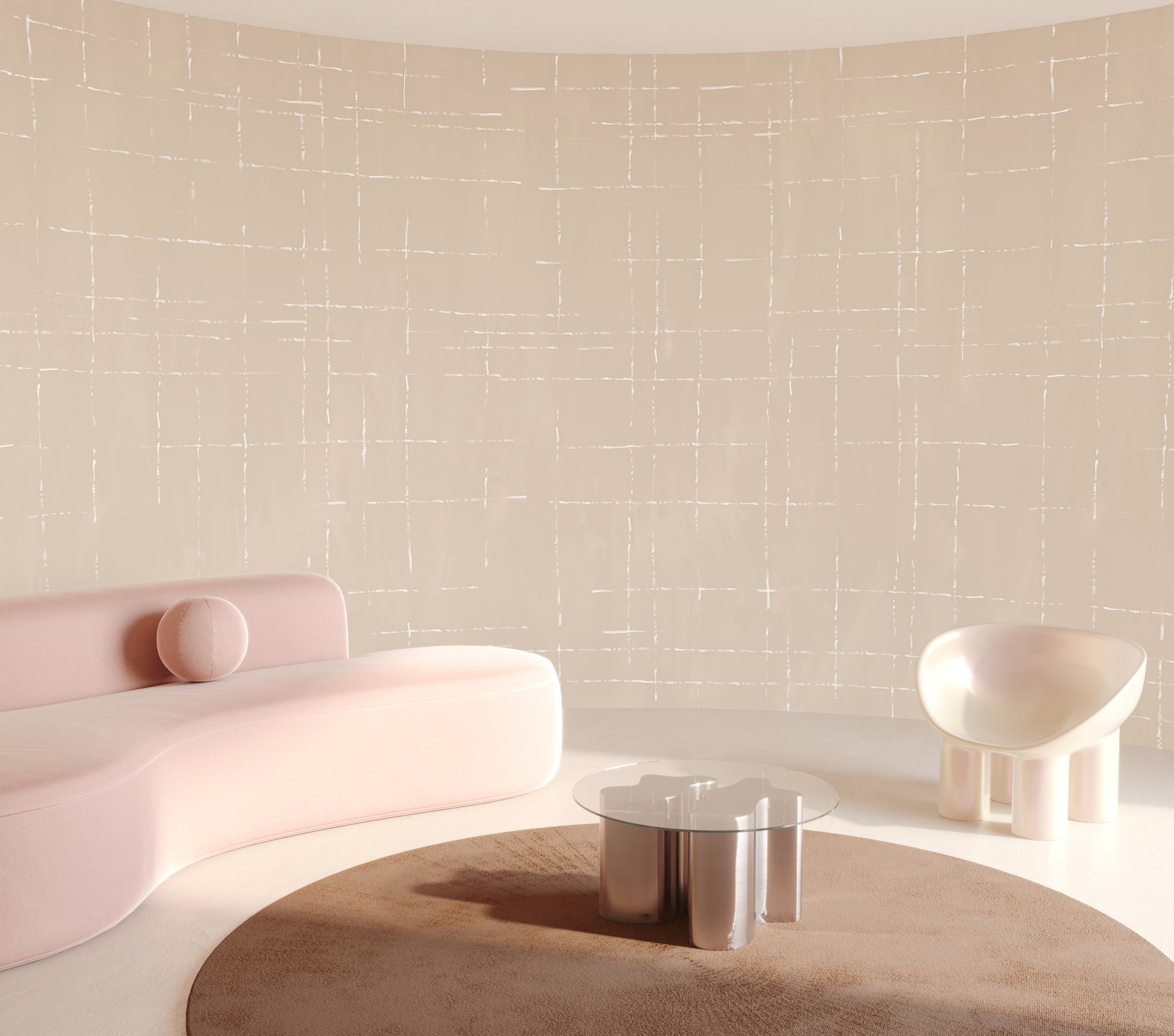 Stitch© Mural Wallpaper in creme