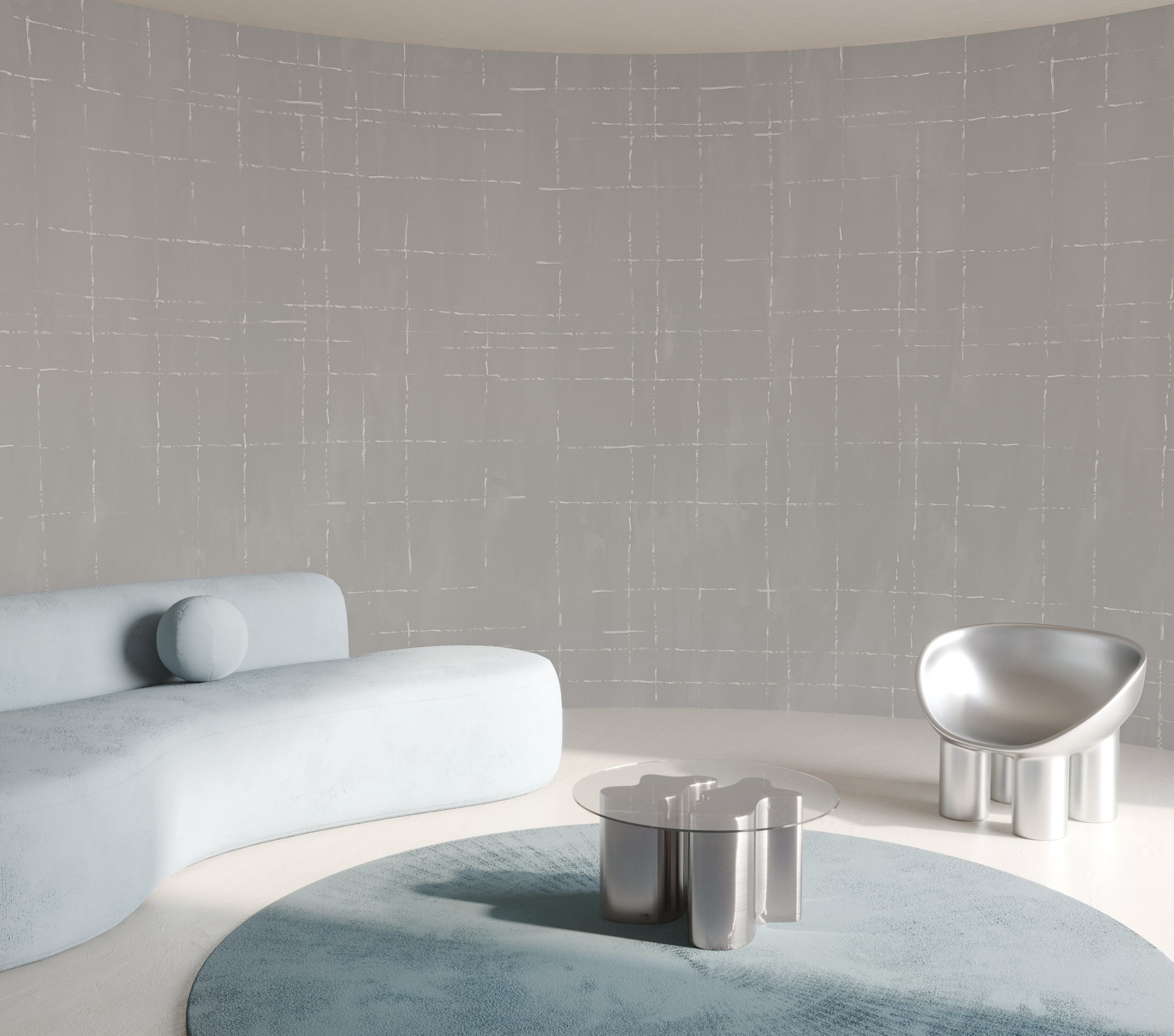 Stitch© Mural Wallpaper in grey