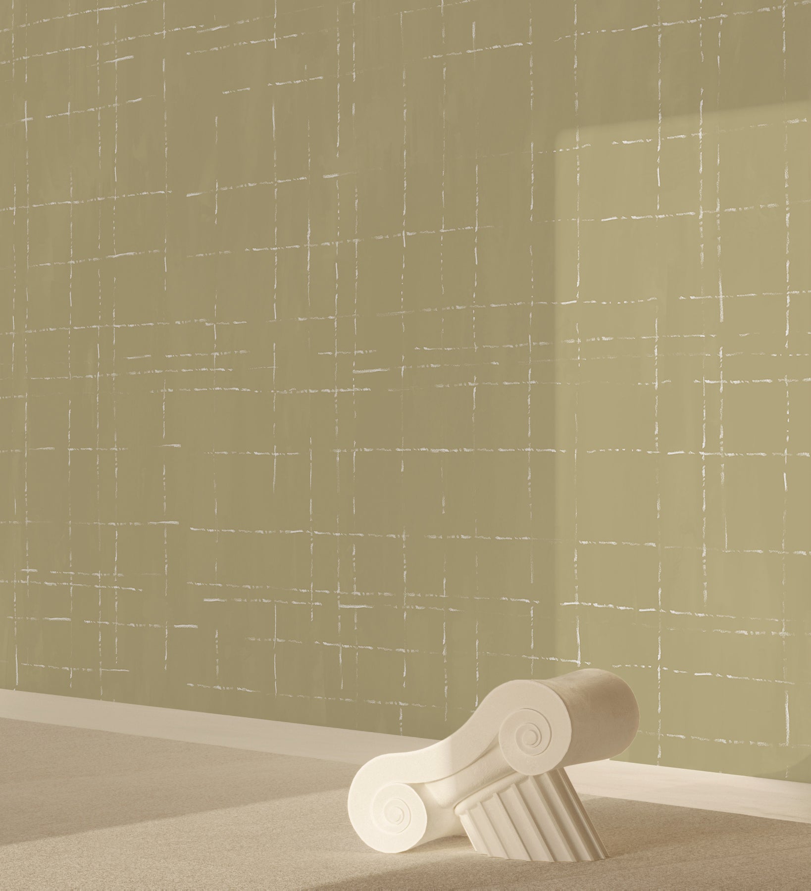 Stitch© Mural Wallpaper in moss