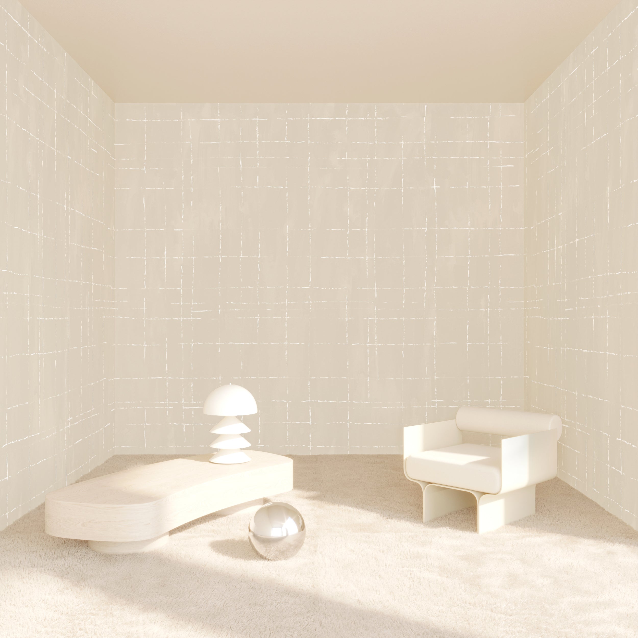 Stitch© Mural Wallpaper in nude