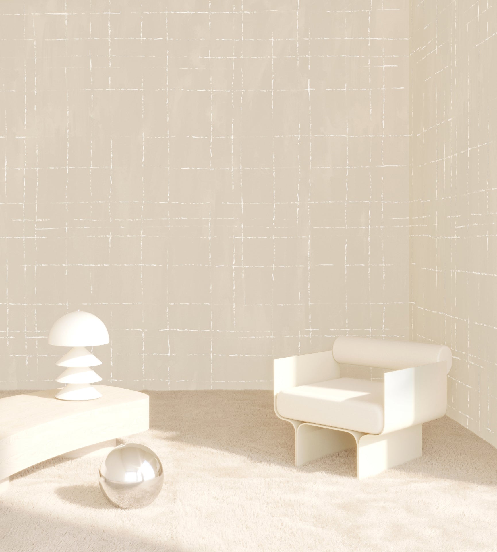 Stitch© Mural Wallpaper in nude