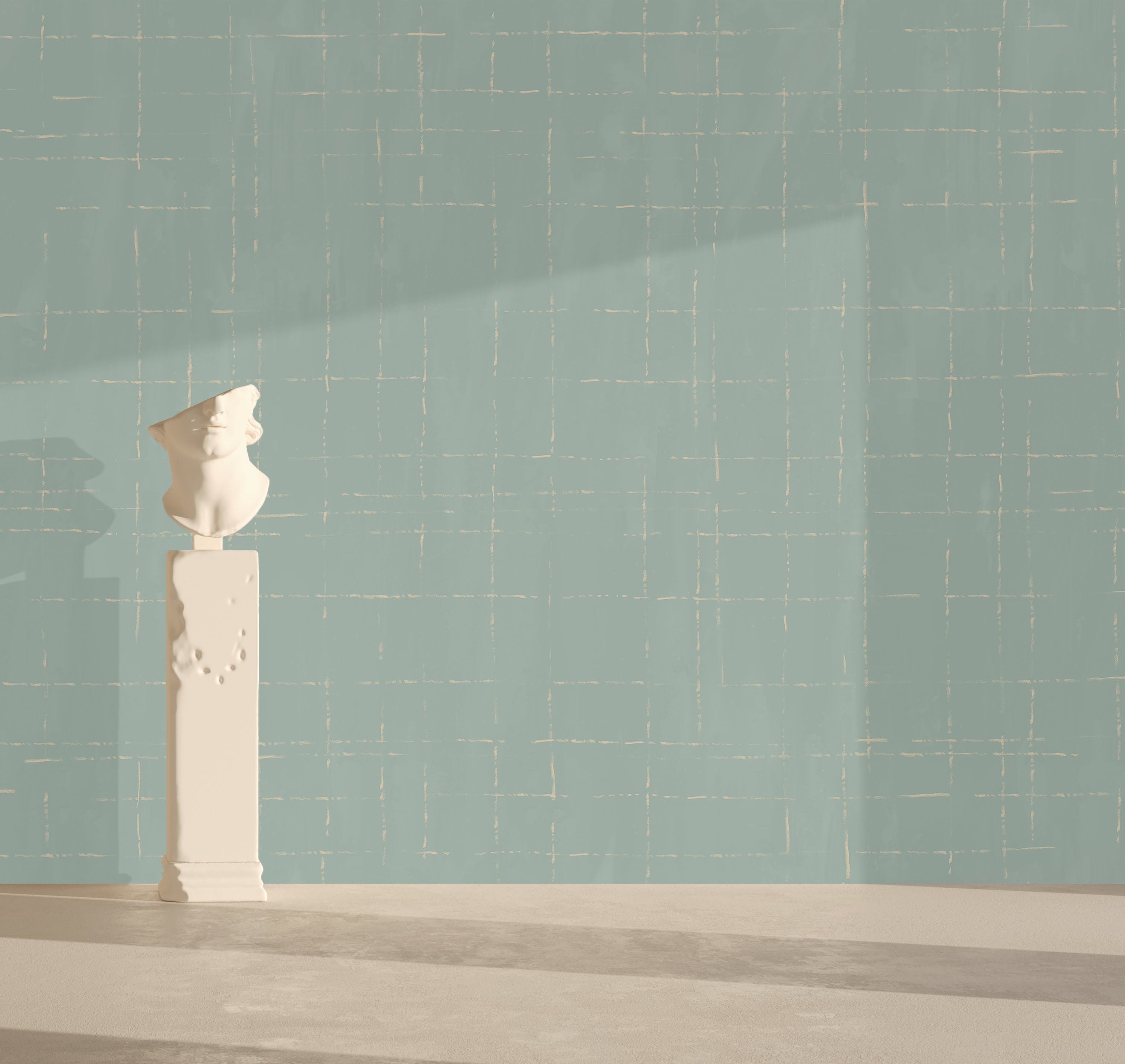 Stitch© Mural Wallpaper in teal