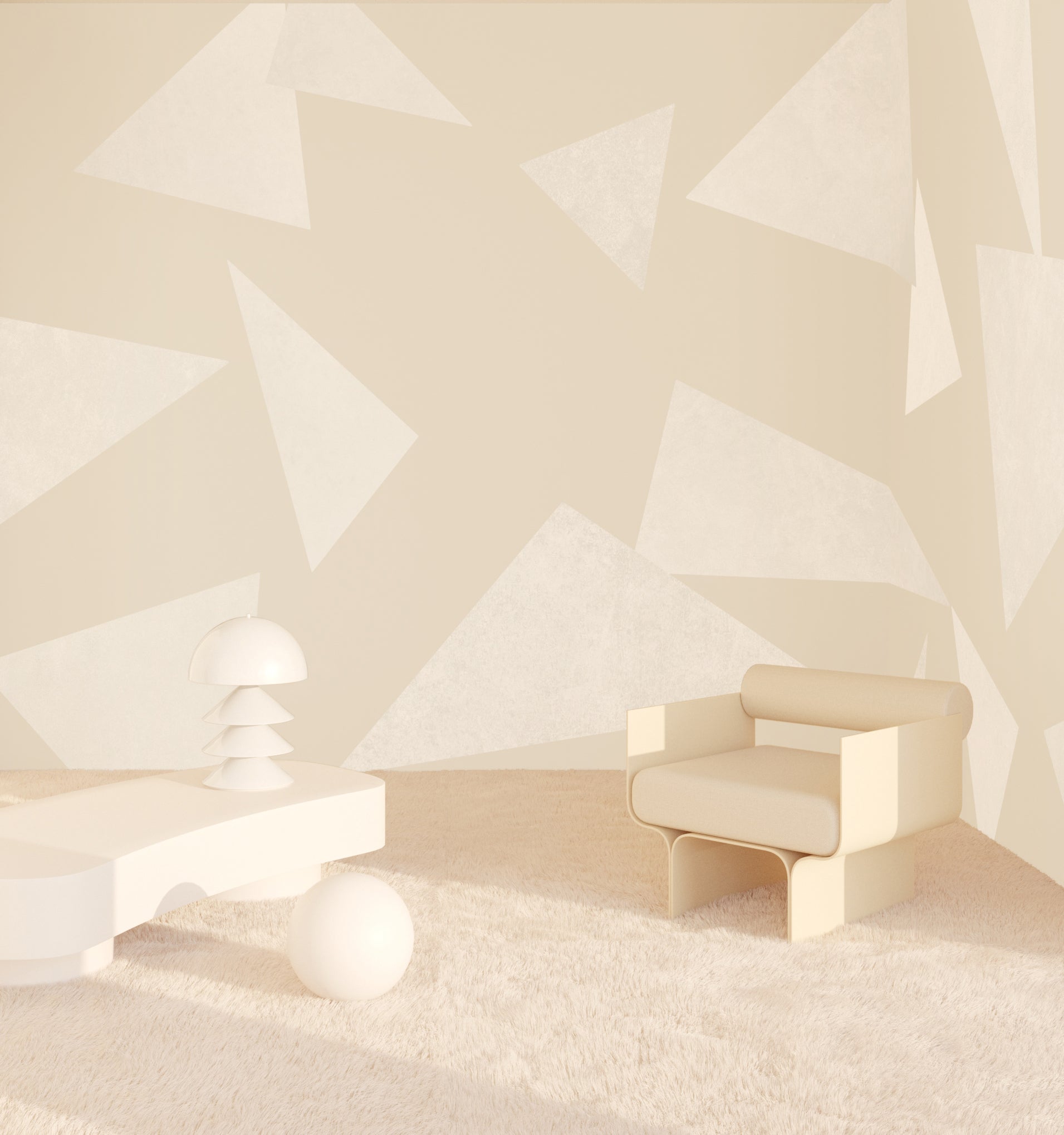Terrazzo© Wallpaper in creme