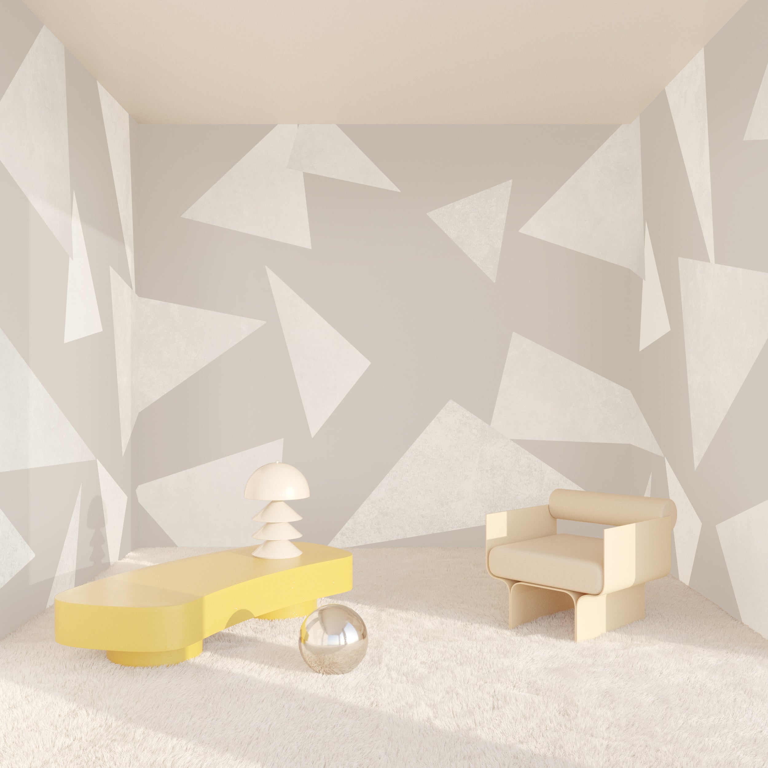 Terrazzo© Wallpaper in grey