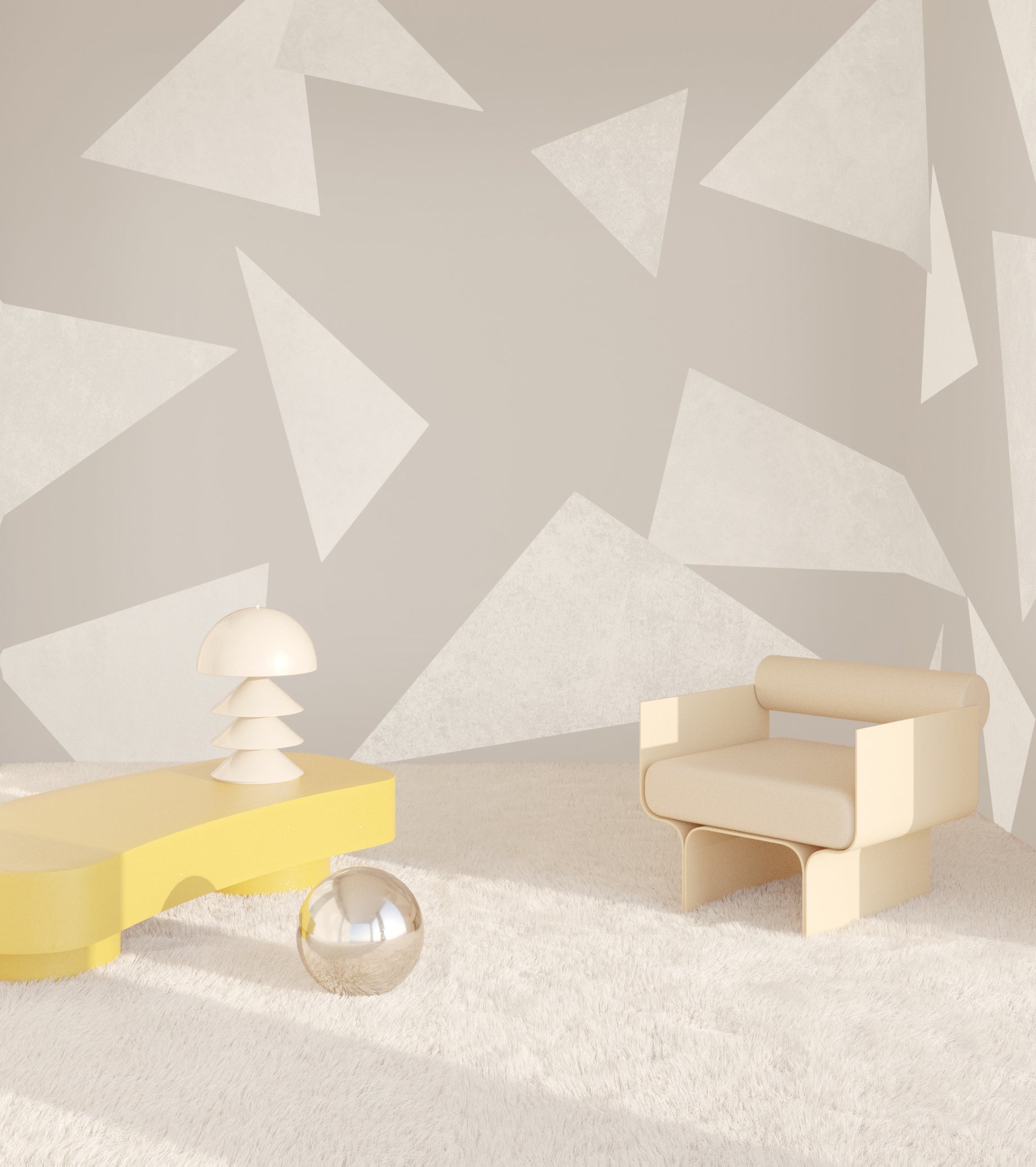 Terrazzo© Wallpaper in grey