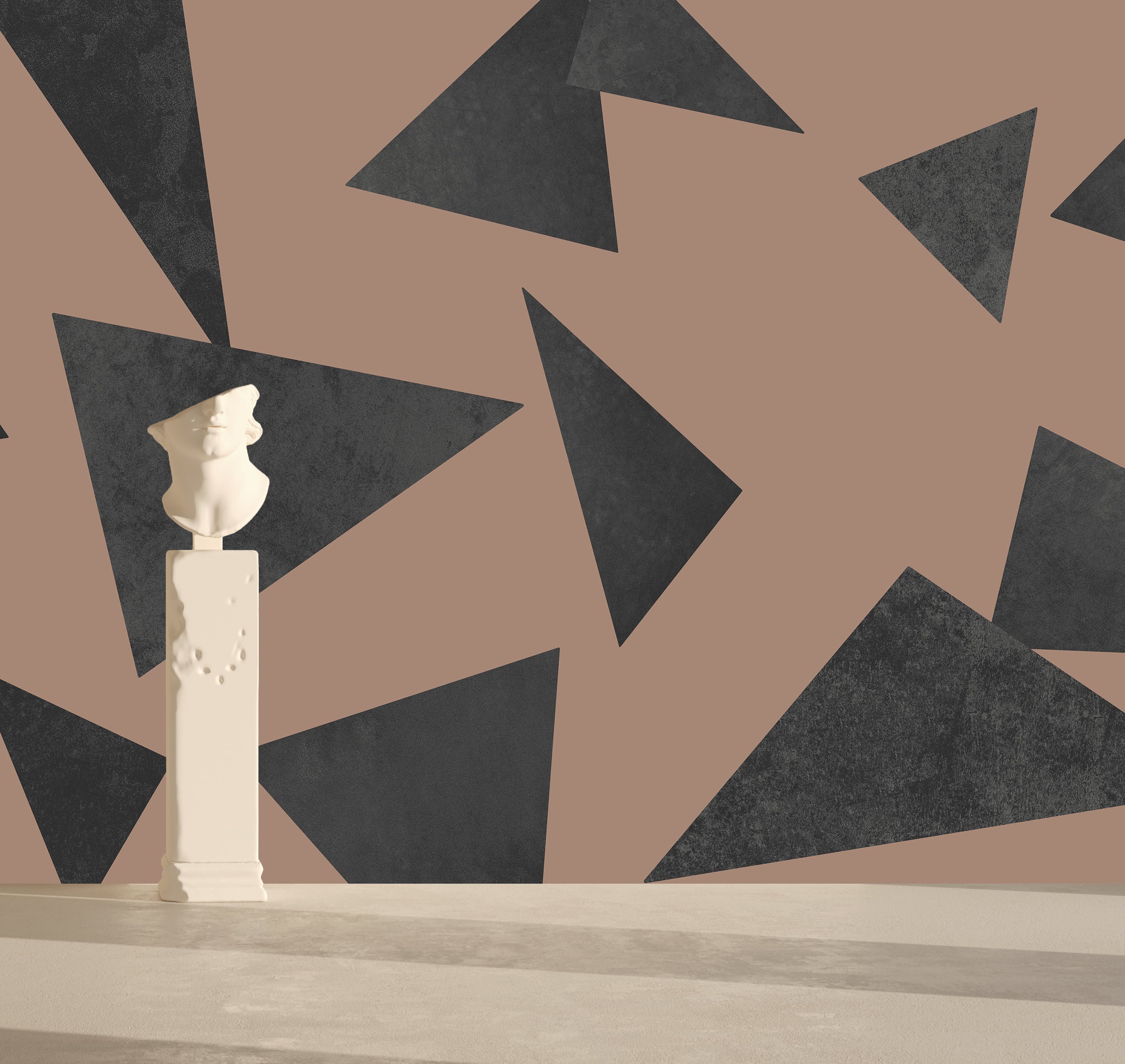 Terrazzo© Wallpaper in rust + black