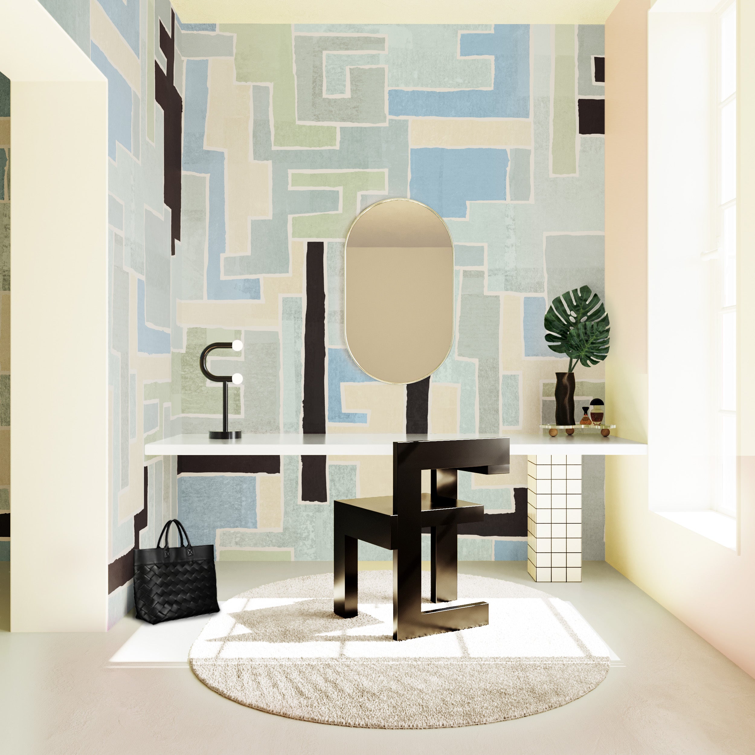 Tetris© Mural Wallpaper in Atlantis