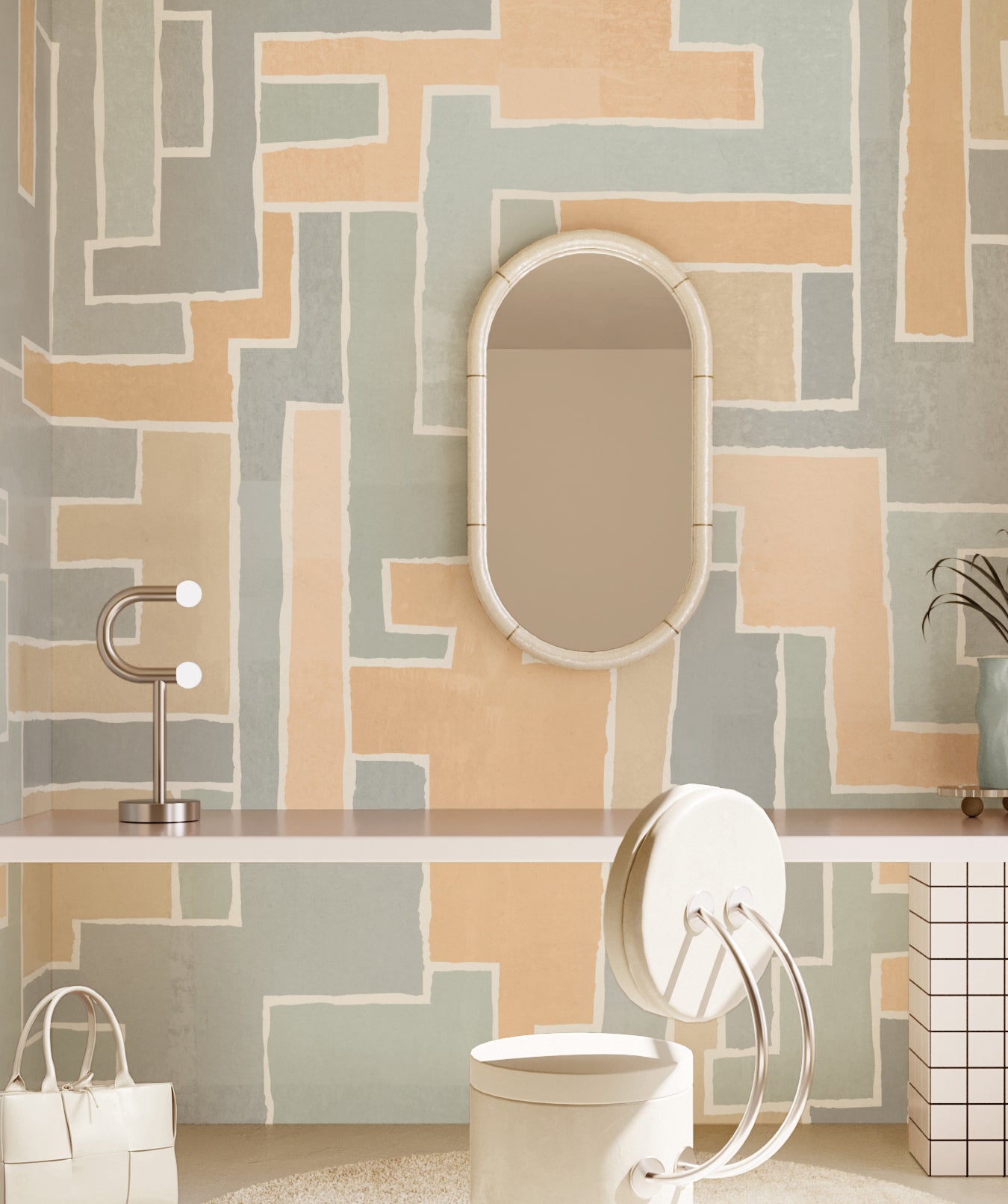 Tetris© Mural Wallpaper in Capri