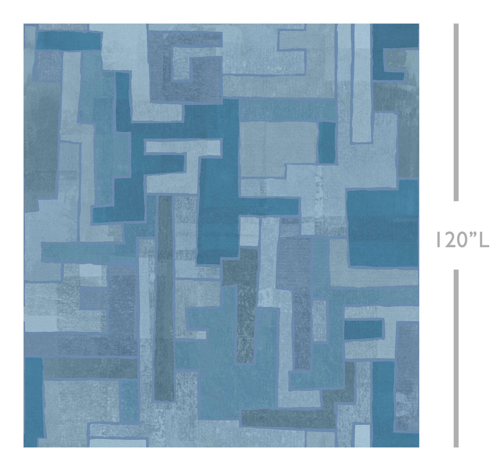 Tetris© Mural Wallpaper in Denim