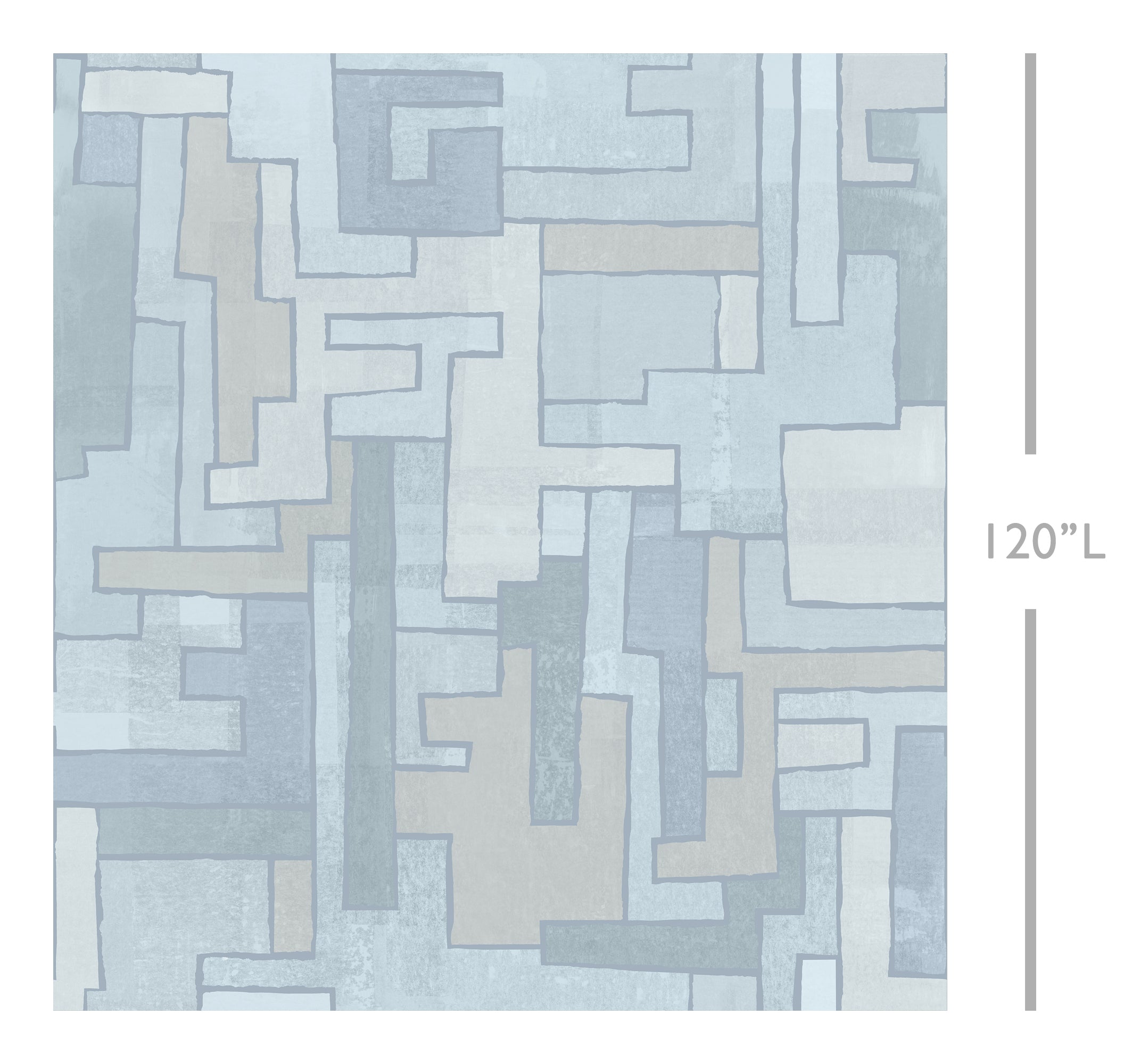 Tetris© Mural Wallpaper in Light Blue